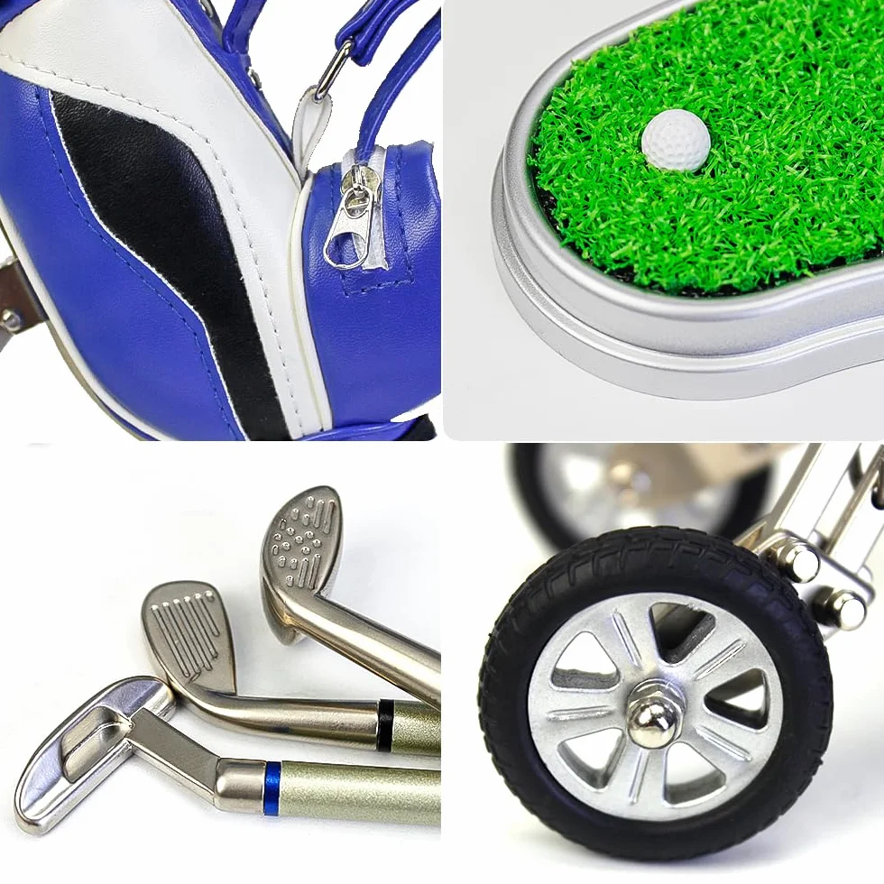 Kofull Set Regalo da Golf Penne a Forma di Mazze da Golf Penne da Scrivania Fantasy (Verde)