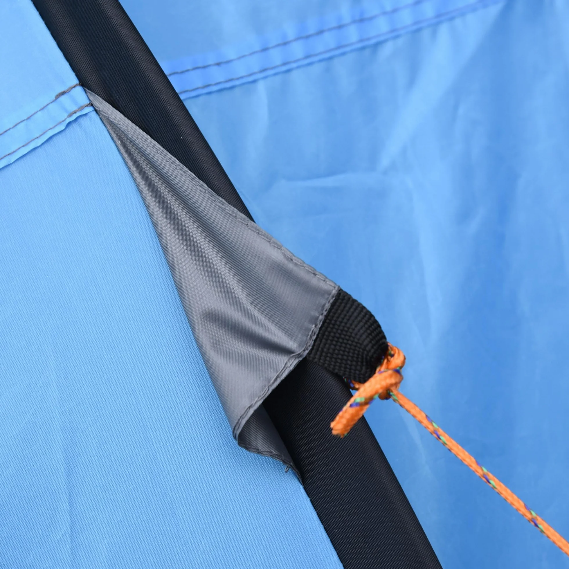 Outsunny Tenda da Campeggio Pop Up 4 Persone 2000mm Anti UV 20+ 263.5x220x123 cm Blu