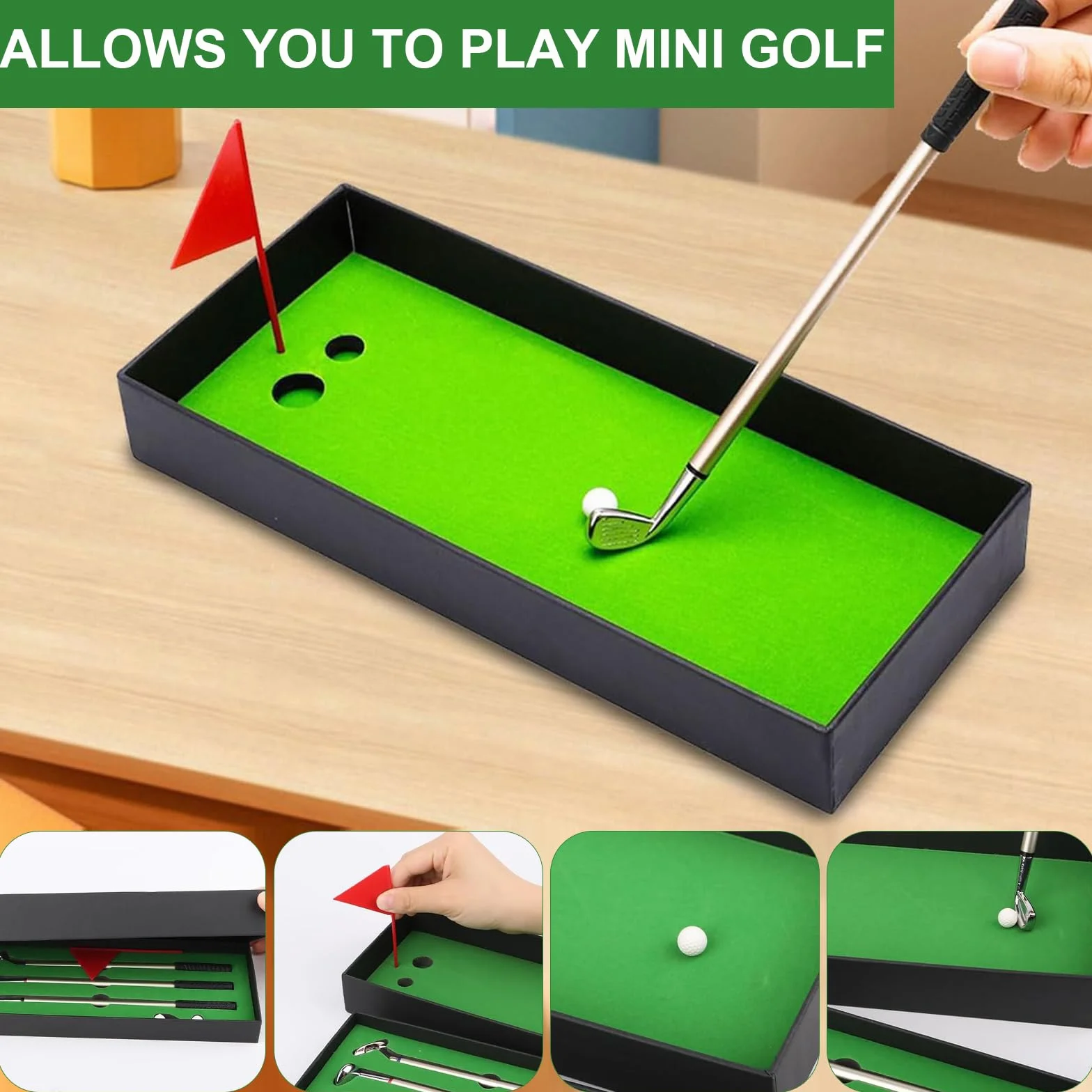 Set di Penne da Golf con Bandierina e 2 Palline, 3 Bastoncini