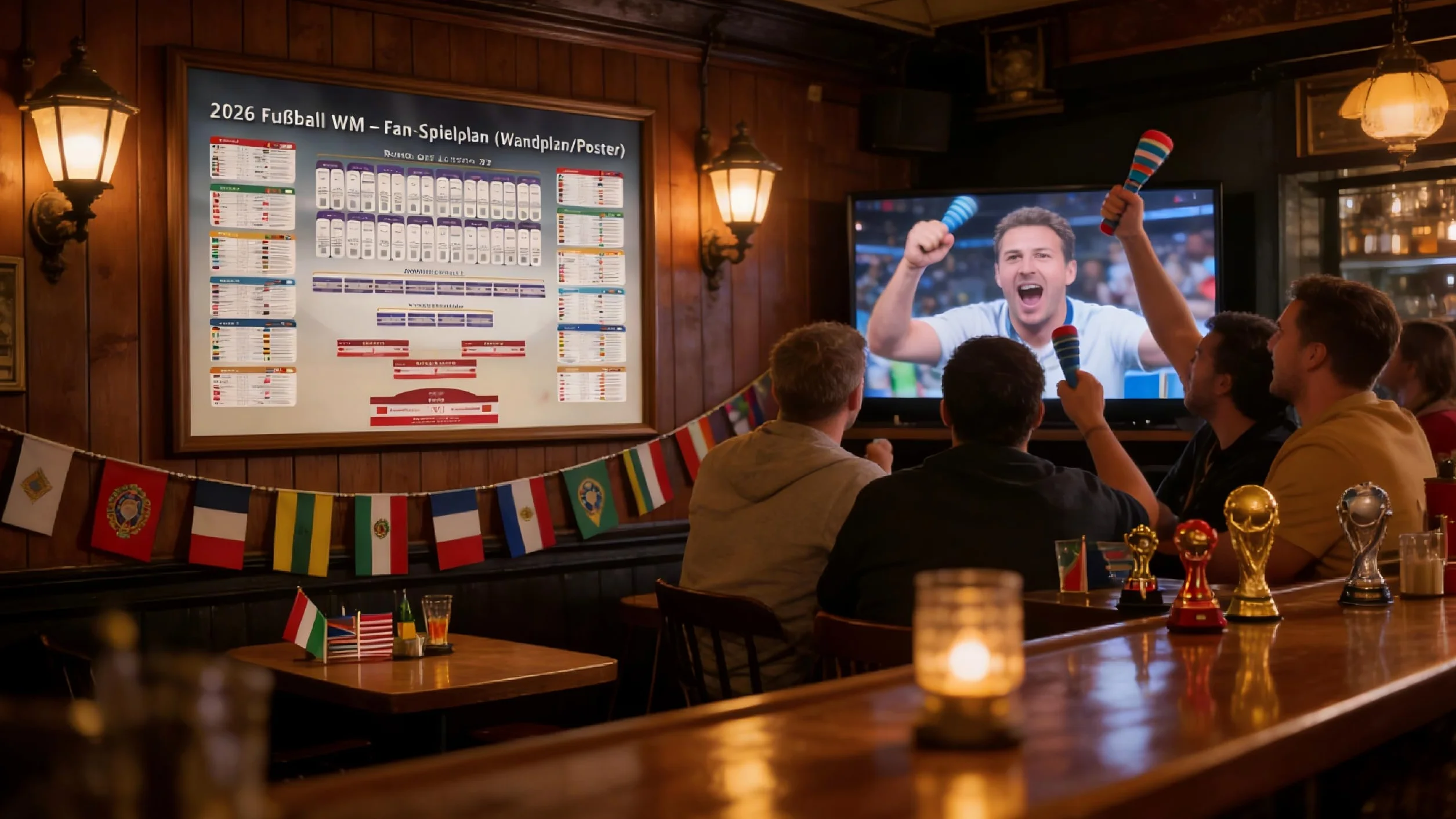Plakat Mundial 2026 A1 Oficjalny Grafik Meczy Dekoracja Torneo