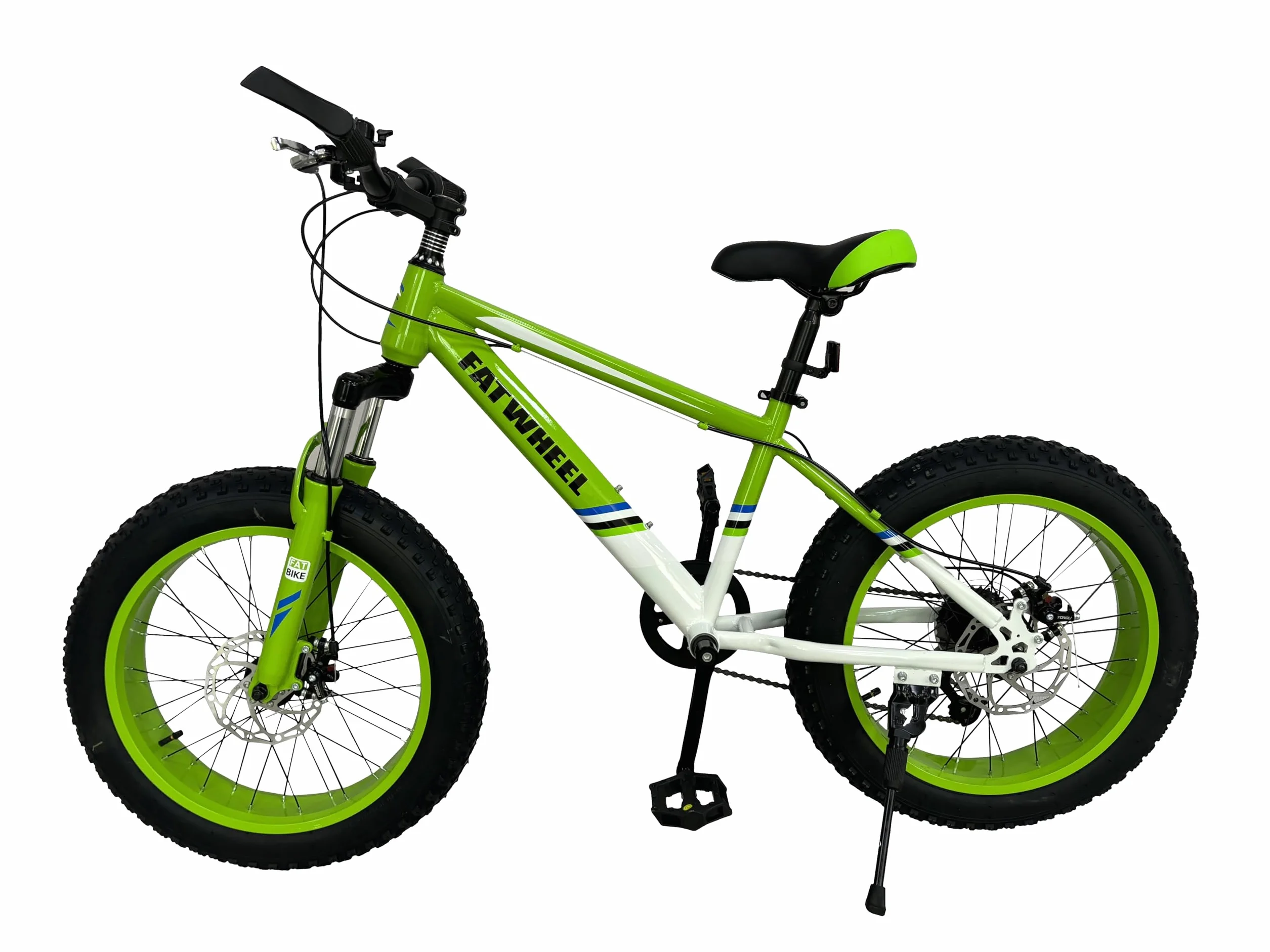 FATWHEEL Bicicletta Bambini 20" Fat Bike Freni a Disco Ruote Grosse MTB Tutti Terreni 7-12 Anni