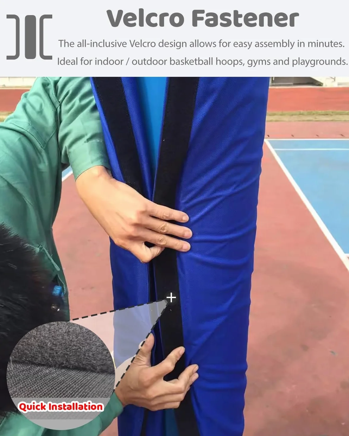 Palo da Basket Imbottitura Protezione Antiurto 20 Mm Schiuma Blu