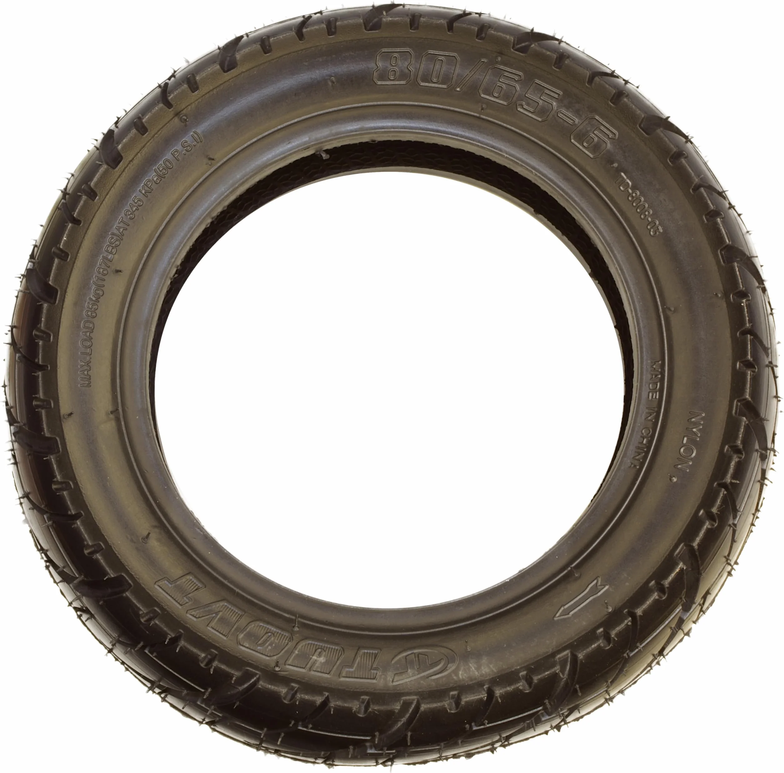 Pneumatico Tubeless 10x3-6 (80/65-6) 255X80-6 Compatibile SmartGyro Dualtron Monopattino Elettrico