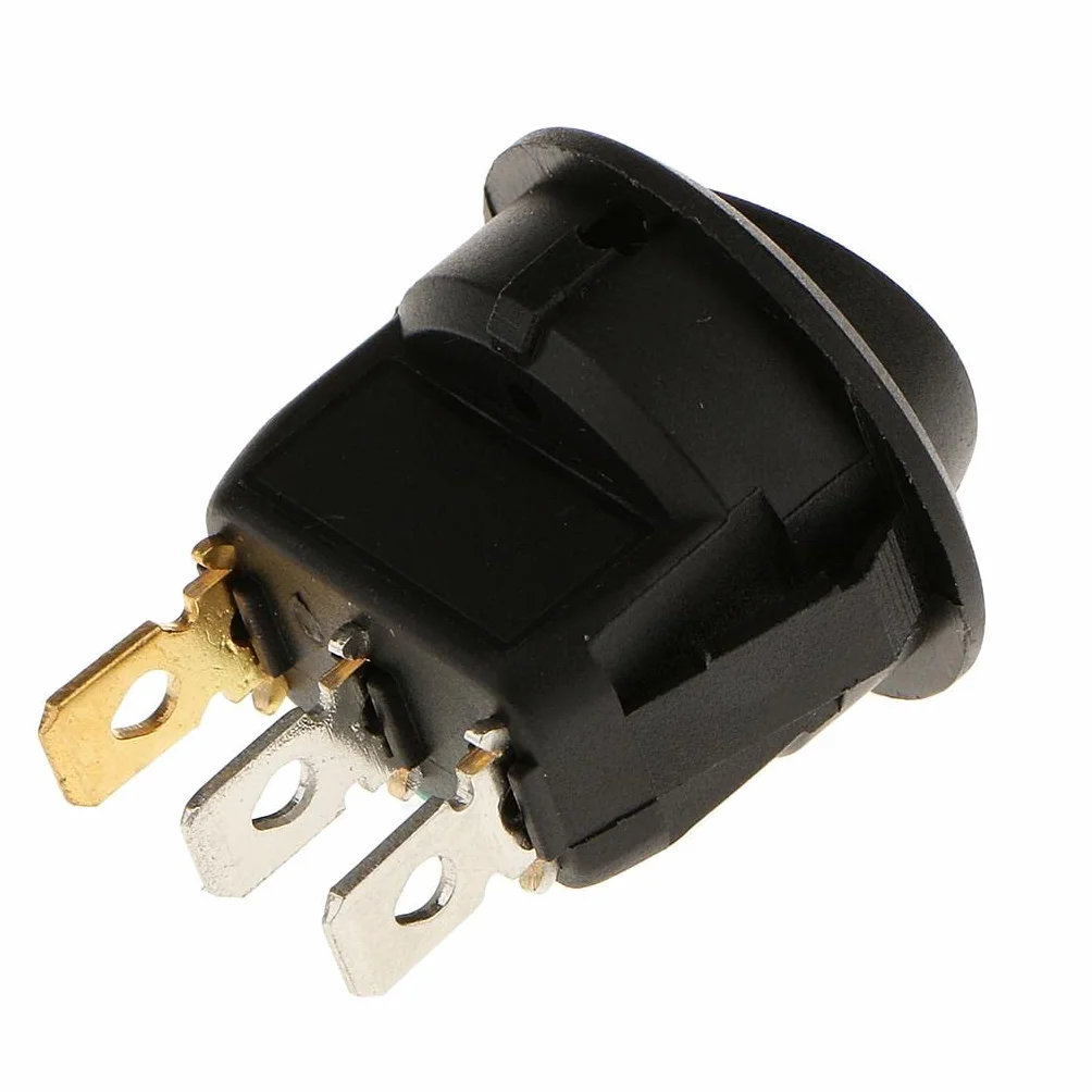 Interruttore a Bilanciere Rotondo 12V Plastica Metallo per Sensori Parcheggio