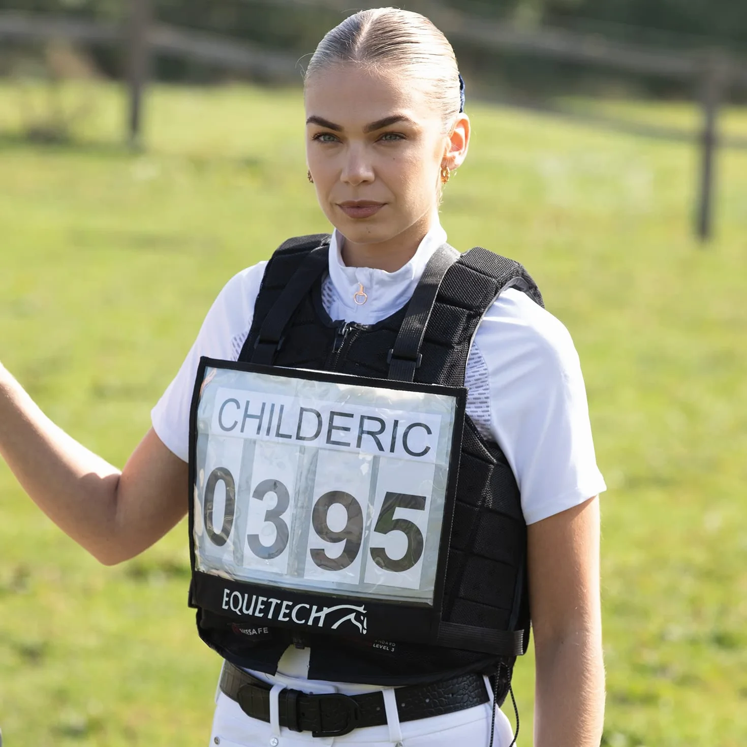 Equetech Eventing Cross Country Bavaglino con numero di pesce