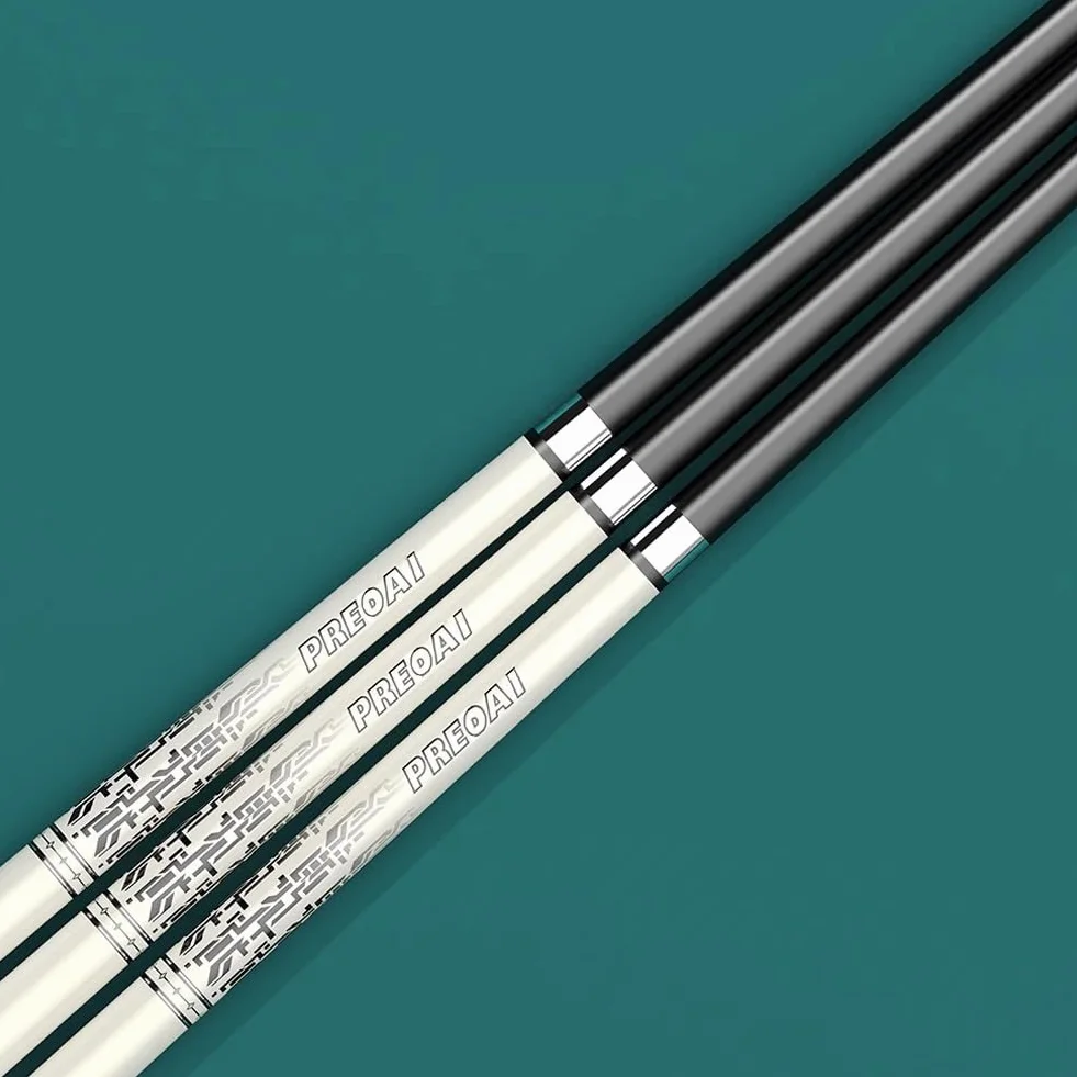Stecche da Biliardo 148cm Fibra di Carbonio 11.5mm Punta Snooker Bassa Deflessione con Custodia