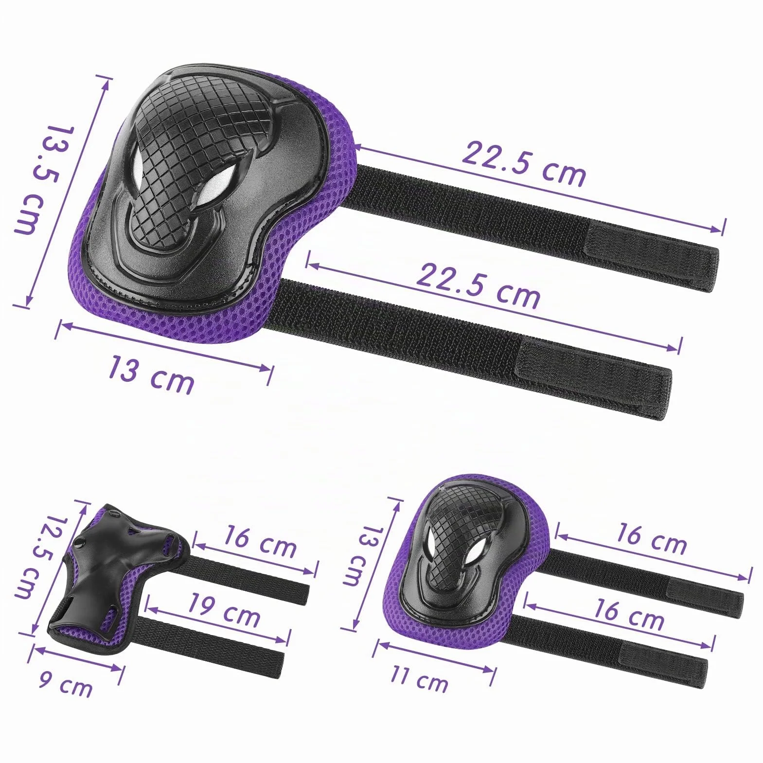Wayeee Set Protezioni per Bambini Casco Regolabile Ginocchiere Gomitiere per Skateboard Bicicletta
