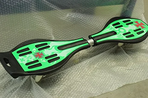 DiversitySport - Waveboard con ruote lampeggianti, per skateboard, Green With Design