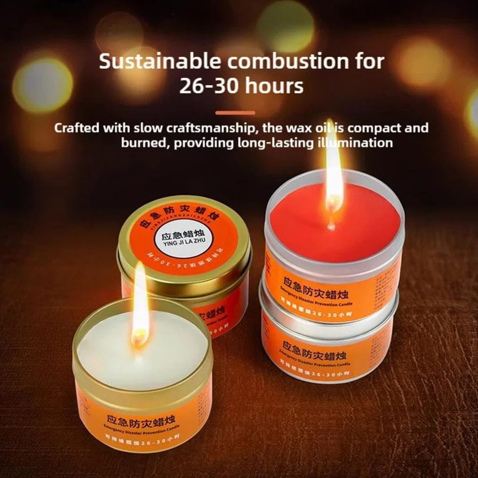 Candele di emergenza a lunga durata in cera di soia 80 g ecologiche senza fumo inodore