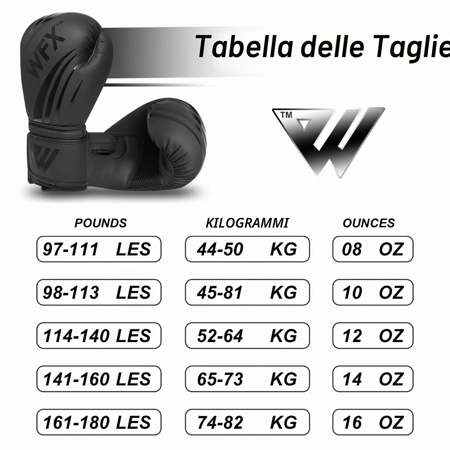 WFX Guantoni da boxe in pelle professionali MMA sparring kickboxing Muay Thai