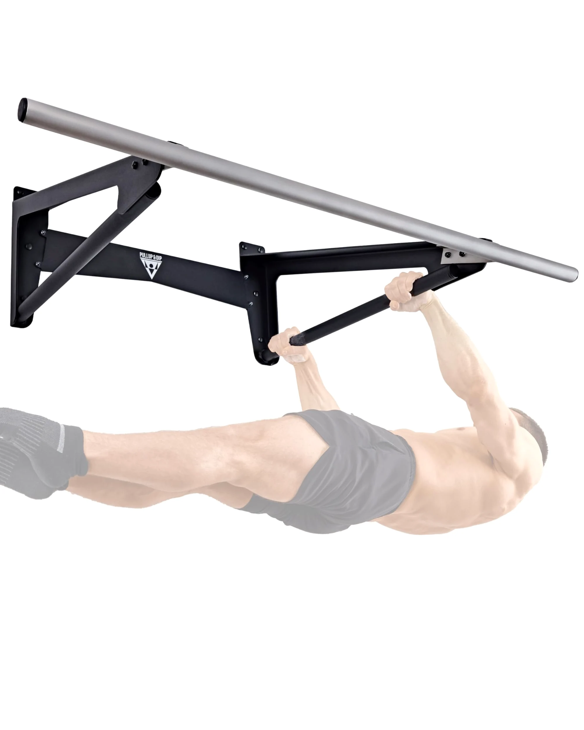 PULLUP & DIP - Barra Muscle Up da Parete per Esterni e Interni | Calisthenics | Barra Trazioni in Acciaio Inox Resistente alle Intemperie per Front Lever, Back Lever & Home Gym