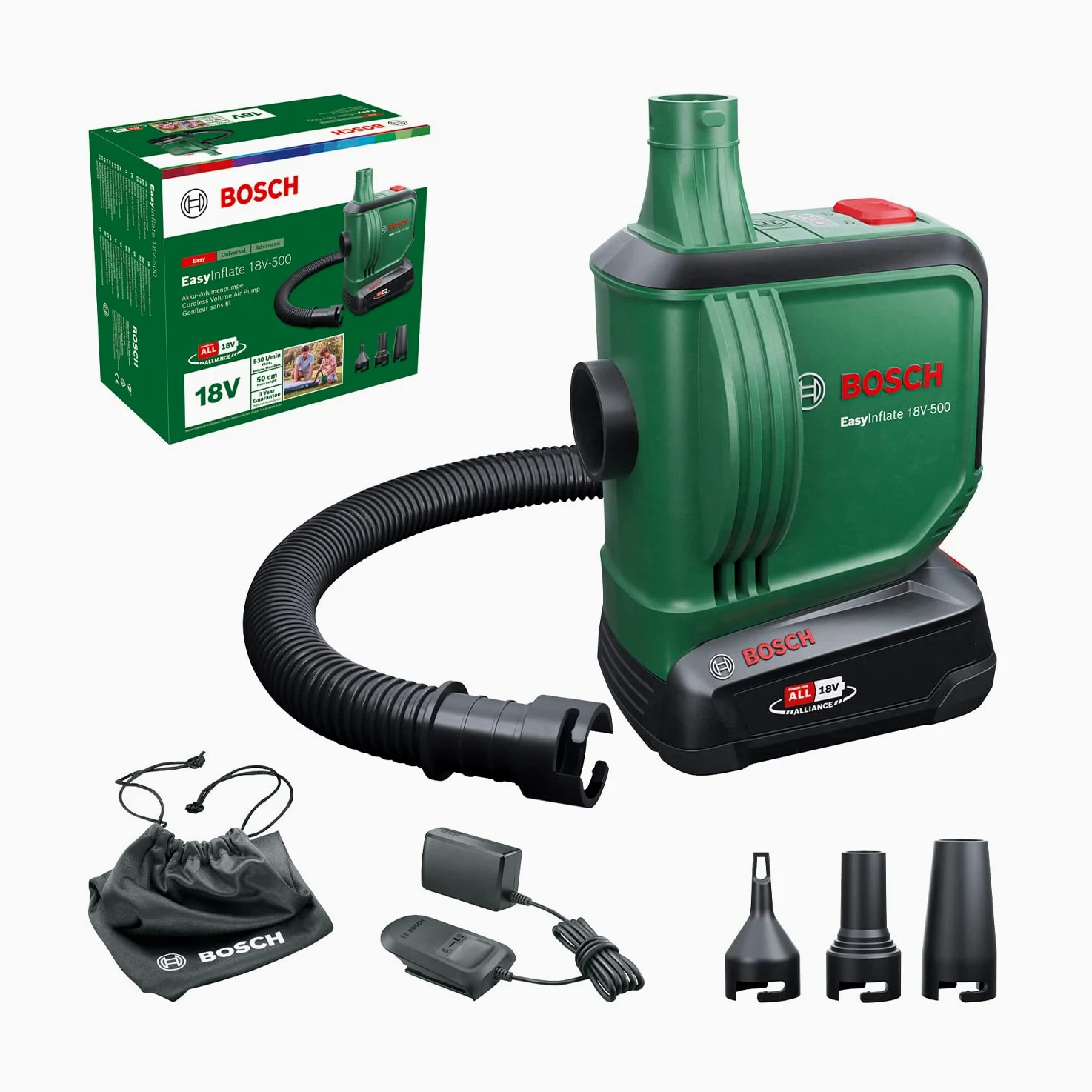 Bosch Pompa ad aria elettrica per materasso ad aria EasyInflate