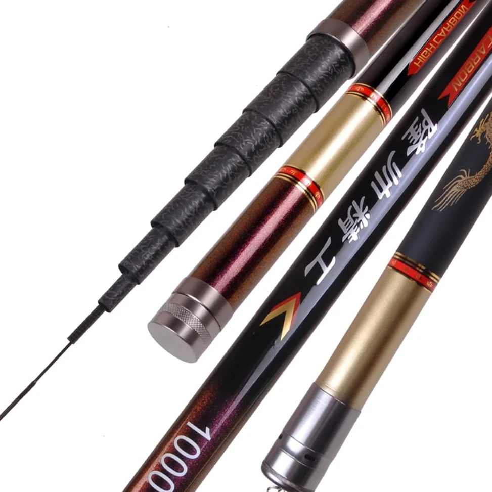 Canna da Pesca Lunga 8M-15M Canna da Pesca telescopica Super Rigida da Competizione per Carpe(9m)