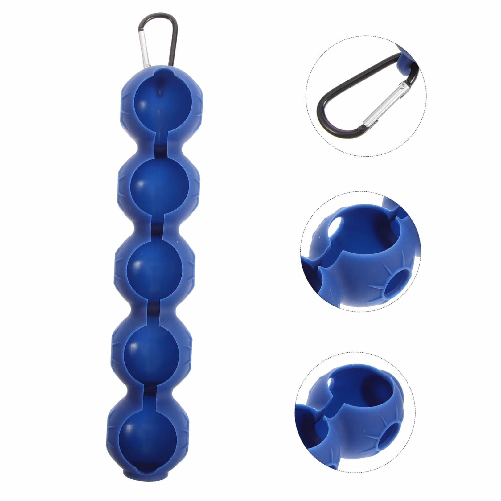 BESPORTBLE Porta 5 Blu Silicone Golf da a o Moschettone Palline e in Professionale Facile Trasportare Comodo da Appendere Protezione a Pantaloni Sacca per