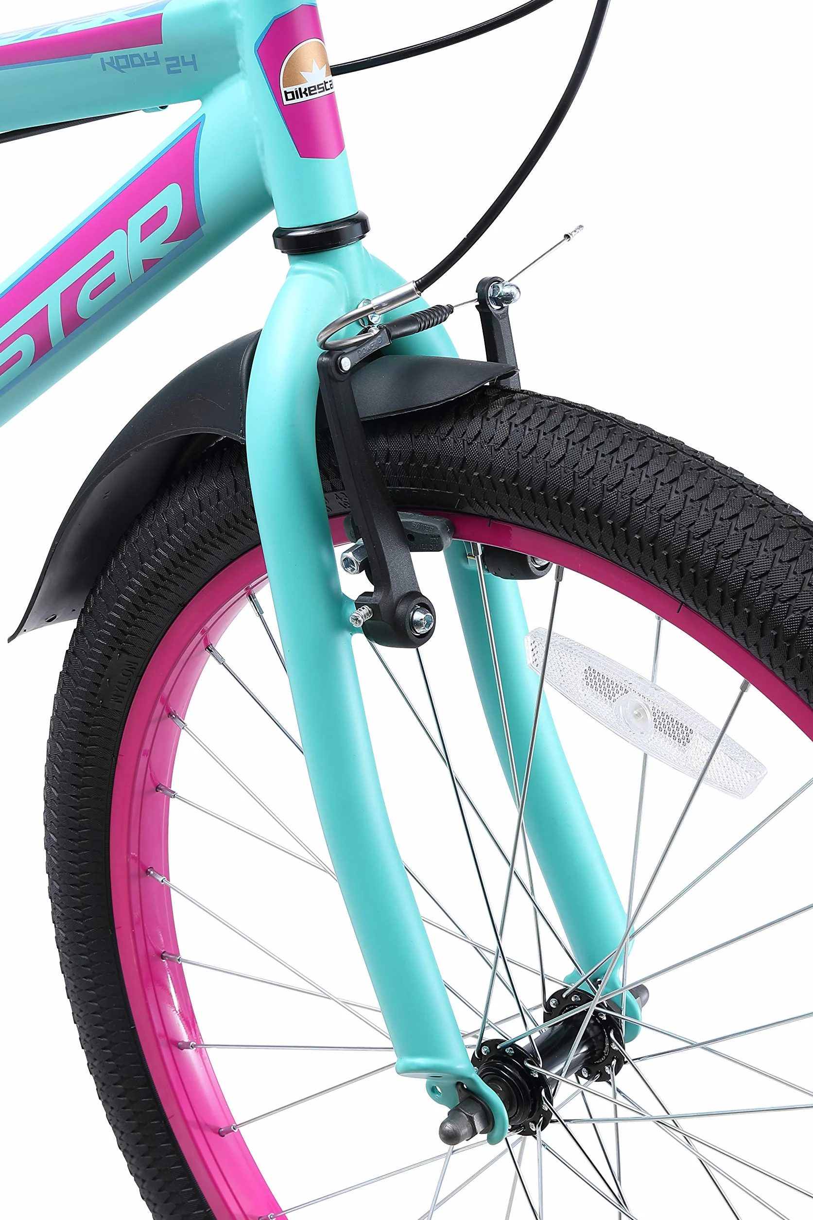 BIKESTAR Bicicletta Bambini 24 Pollici VTT Freno a Pattino e Retropedale