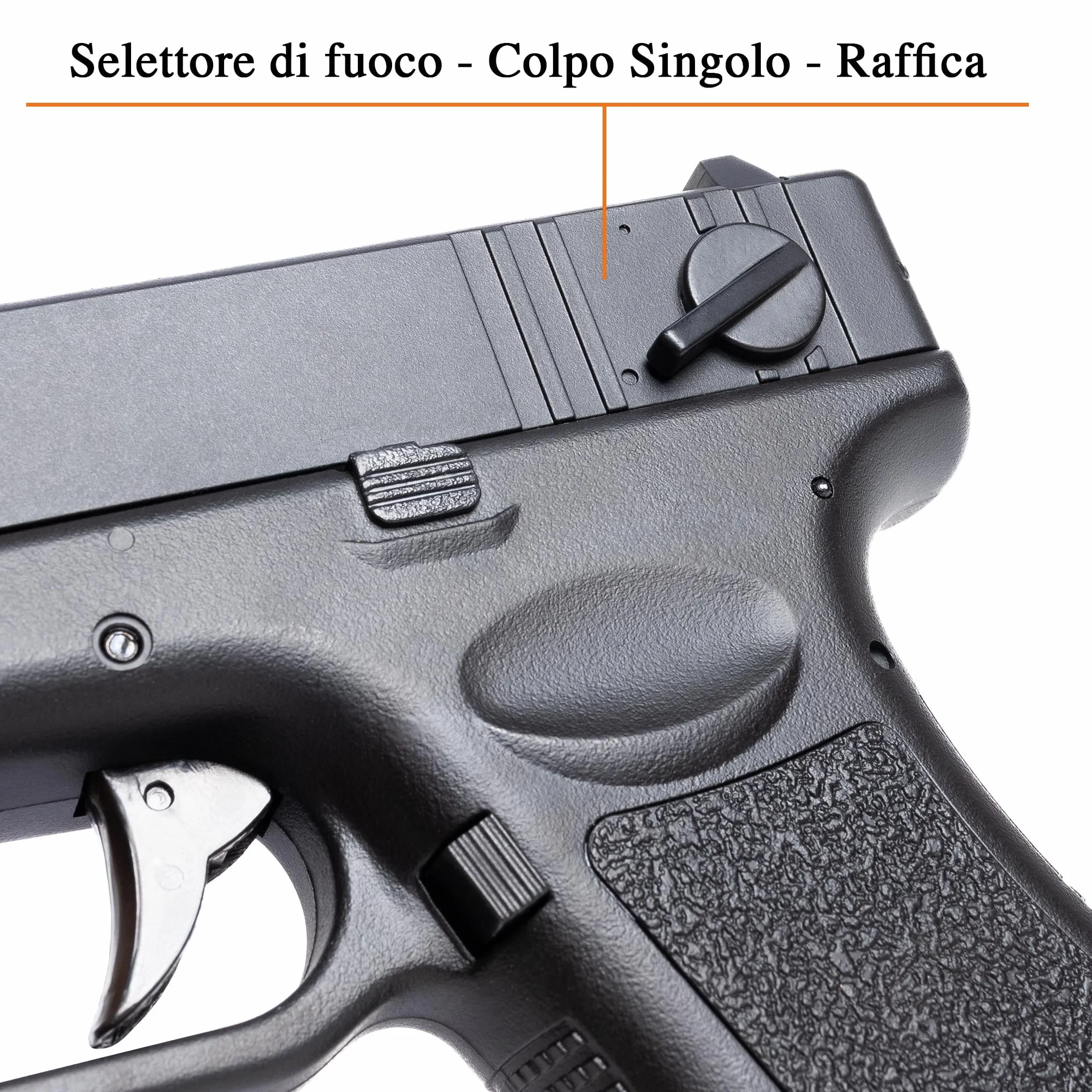 Pistola Softair Elettrica Glock 17 Replica Airsoft Polimeri 0,7 Joule 22x3x14 cm con Batteria 500 mah e Caricabatterie