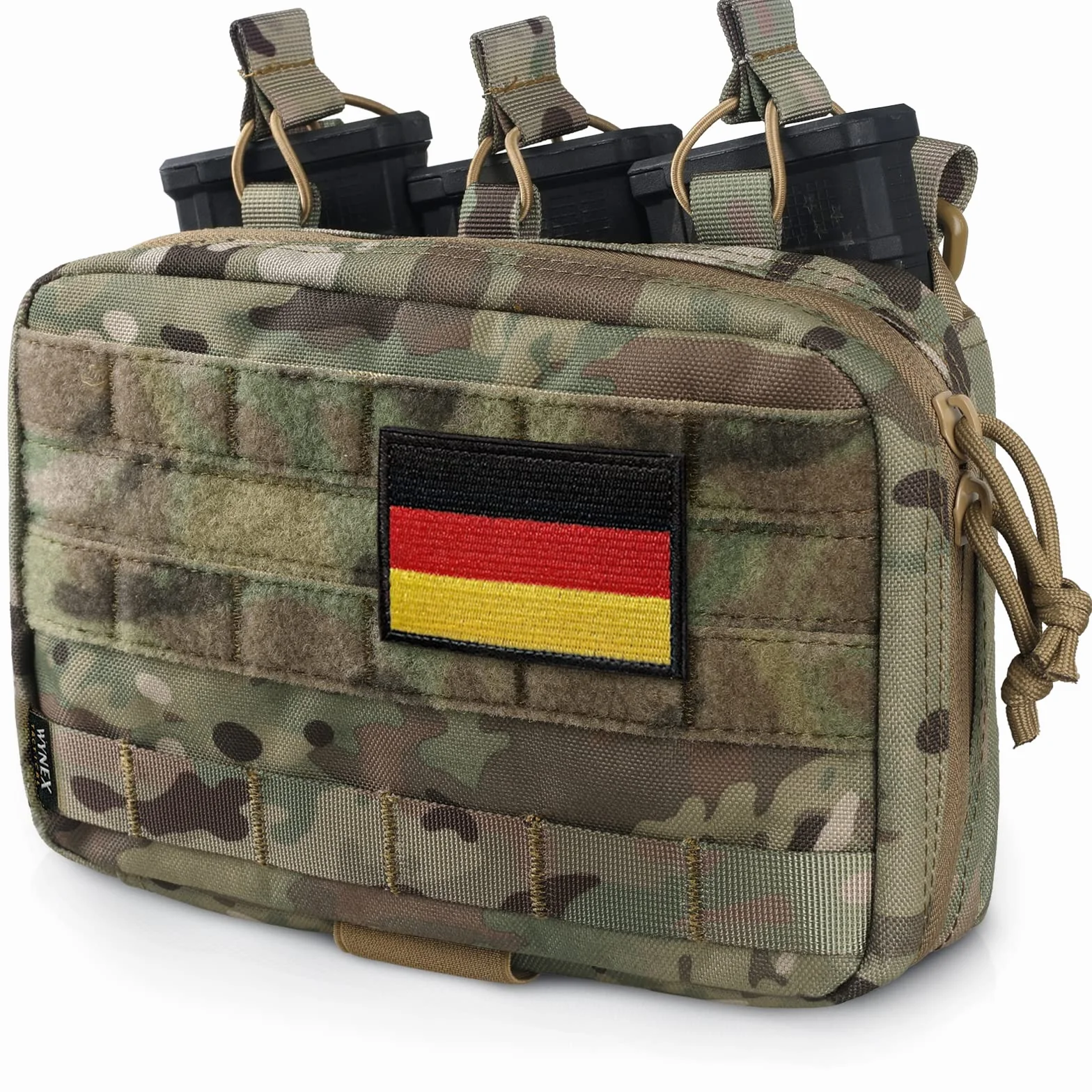 Wynex Custodia Tattica Admin Pouch per Porta Caricatori 5.56，Molle Tasca Utility Militare Borsello Tattico Tasche Tattiche softair per HK416 M4 M16