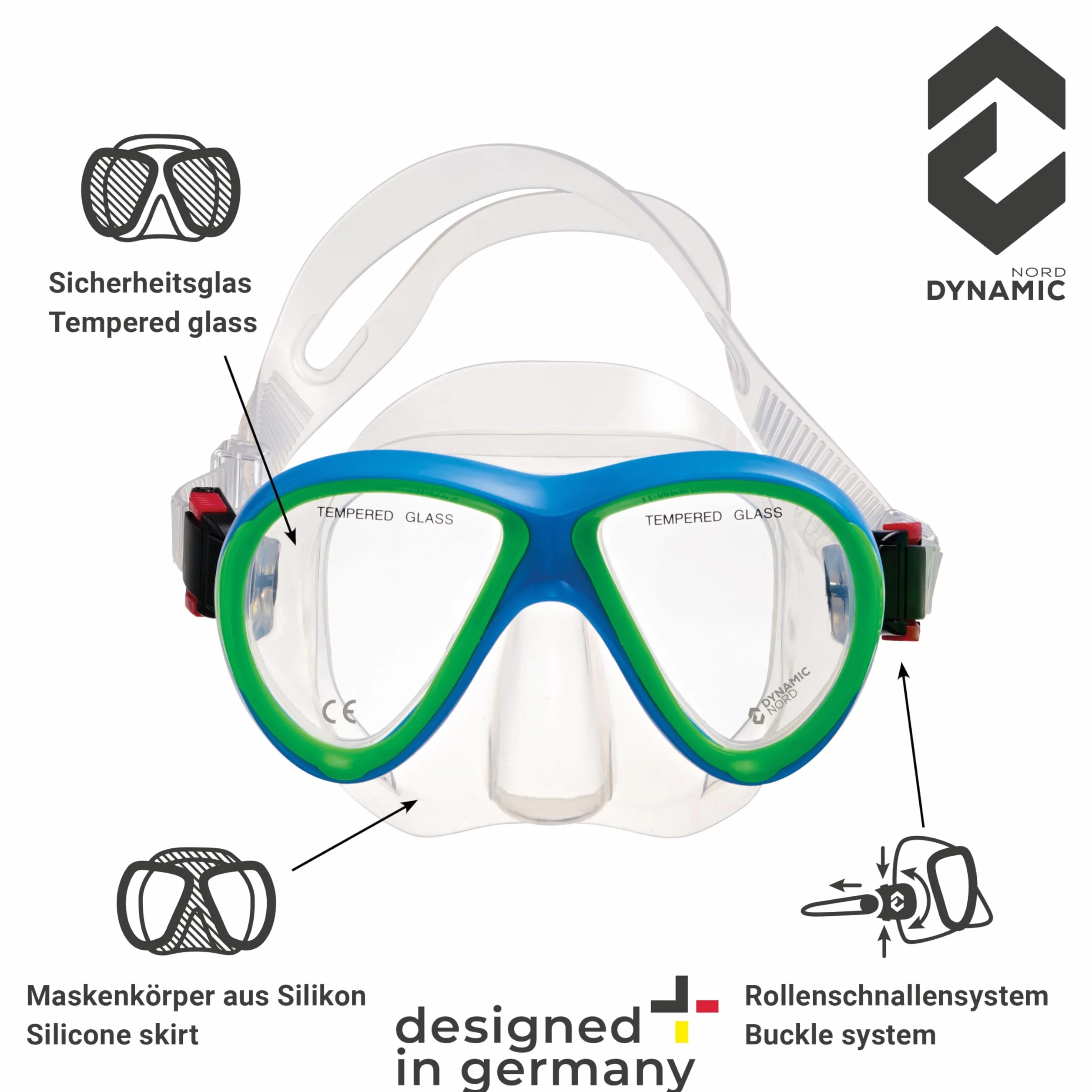 La Gomera Pro Jr. Set da Snorkeling per Bambini – Boccaglio Asciutto Silicone Immersione