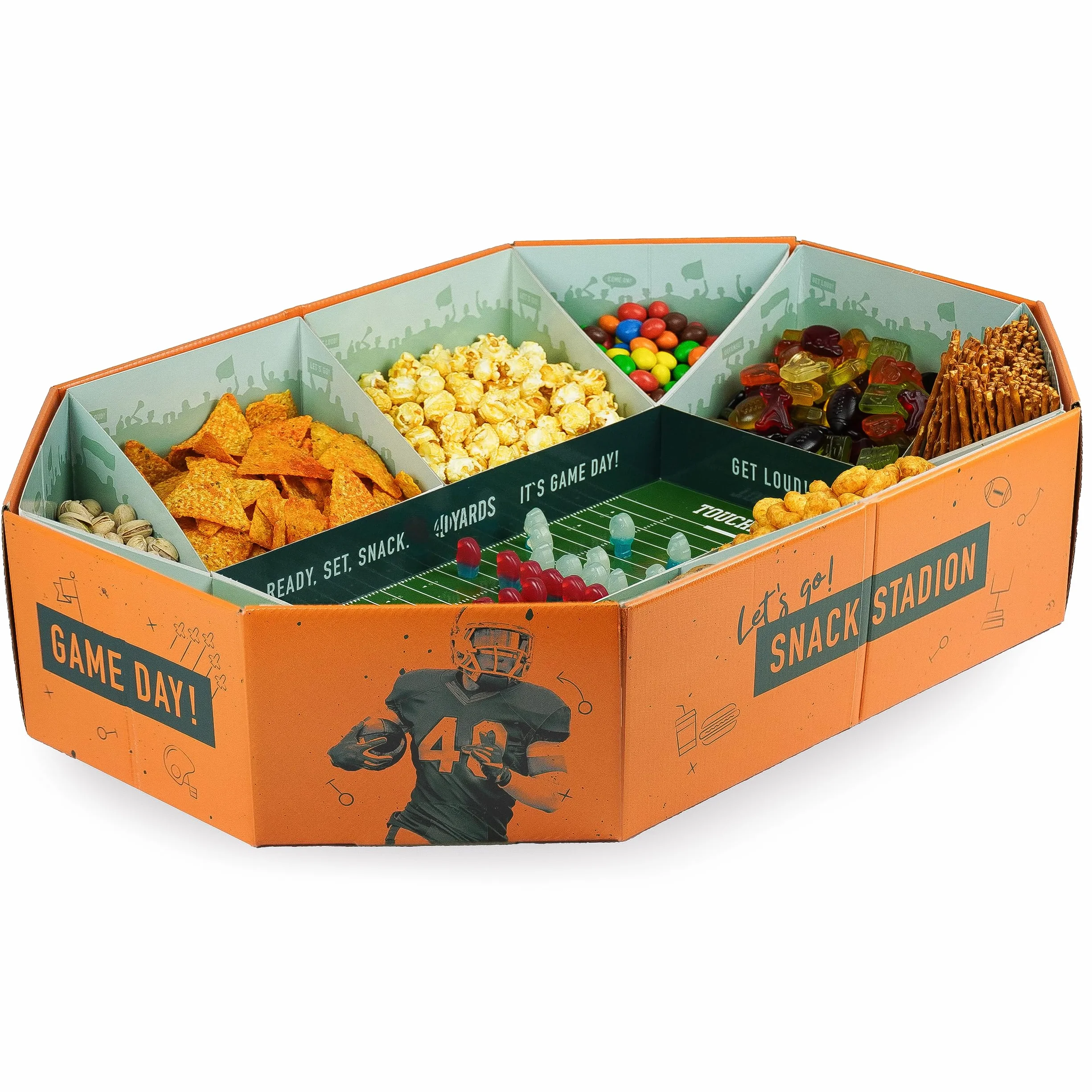 Snack Stadium da Football Americano Grande XXL 61 x 43 cm Decorazione Regalo Riutilizzabile
