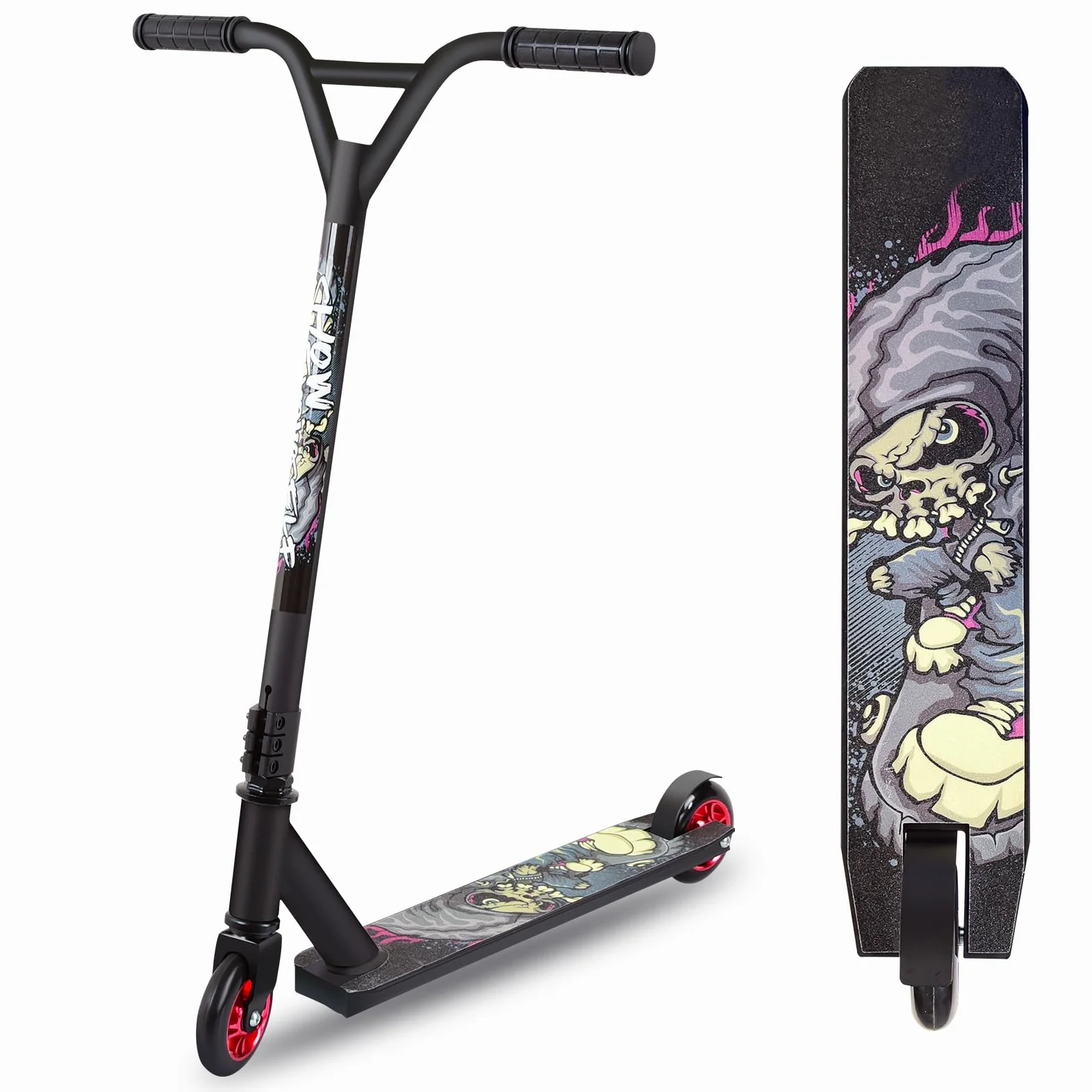 Aragallant Monopattino Freestyle, Monopattino Trick Scooter, Stunt Scooter Rotativo per Ragazzi Ragazze dai 7 Anni in su, Cuscinetti a Sfera ABEC 9, Rotativo a 360 Gradi
