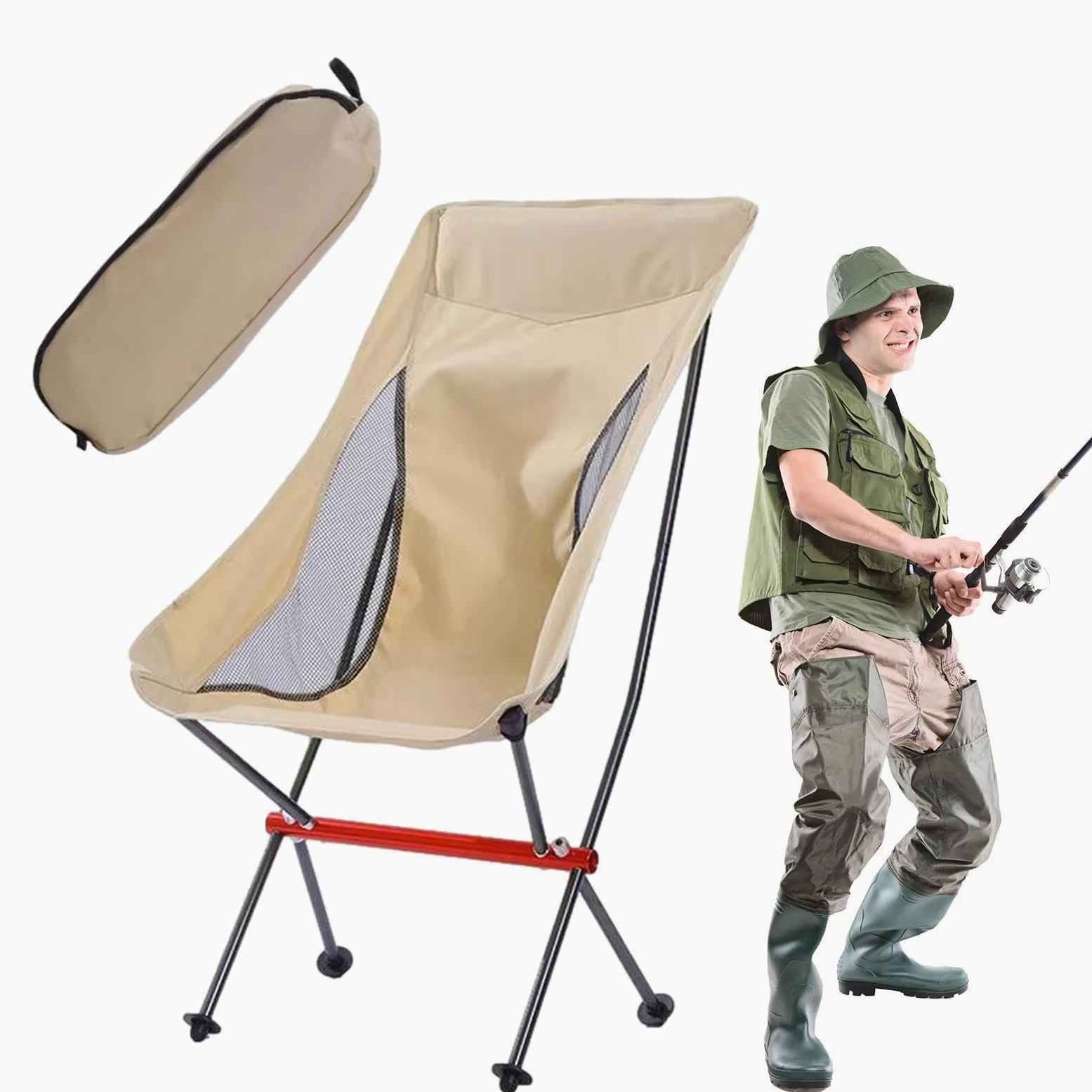 Sedia da Campeggio Pieghevole Sedia Portatile per Sedersi | Seggiolino Compatto da Trekking per Spiaggia Escursionismo Pesca Picnic Giardino