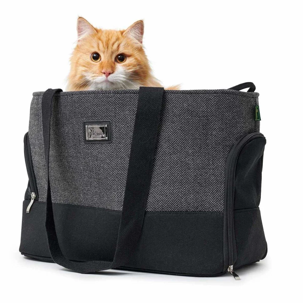 HUNTER Shopper Barcelona 40x19x30 cm szary z astuccio porta sacchettini