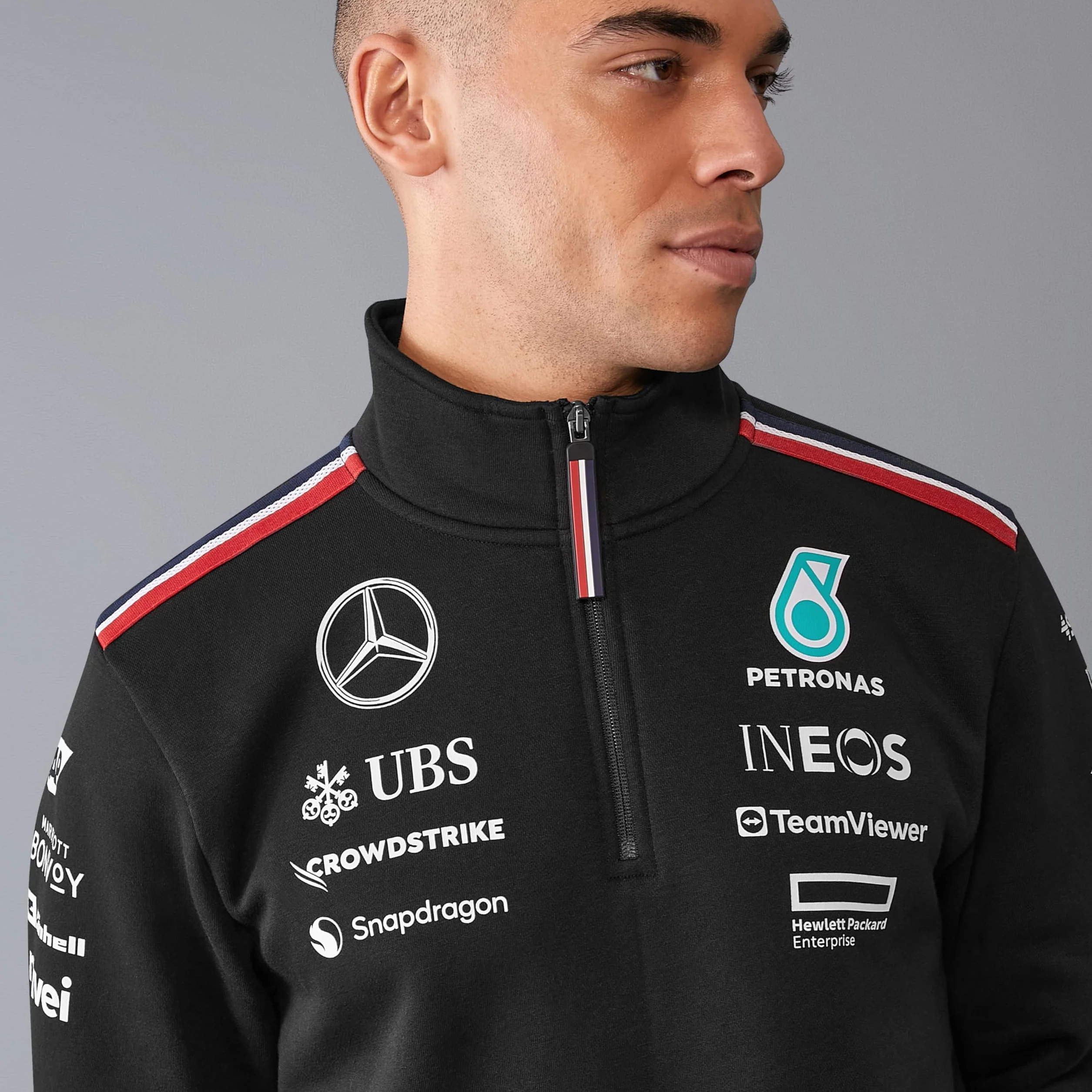Mercedes AMG Petronas F1 Team Maglione 1/4 Zip Nero M 2024