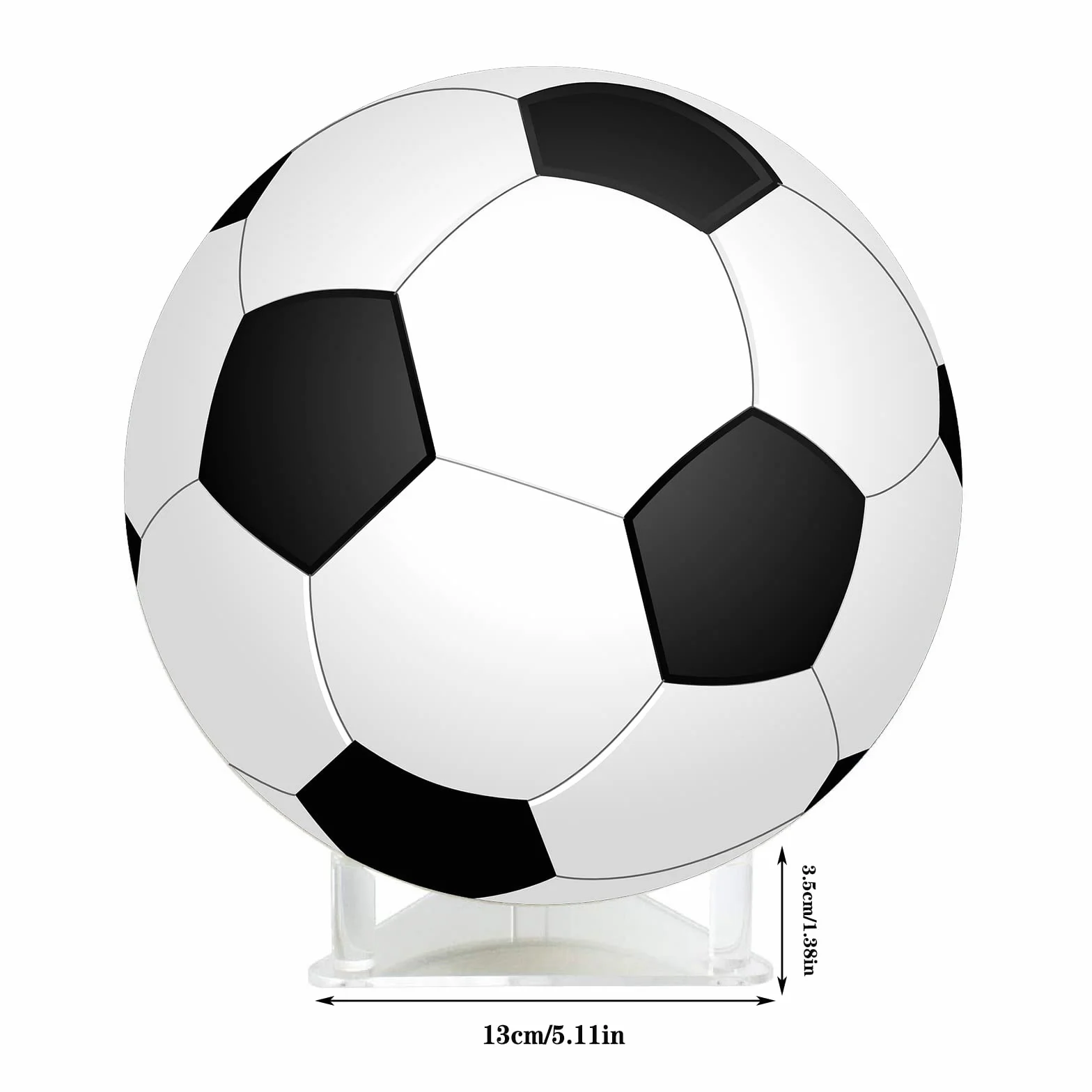 Supporto per Pallone Calcio Acrilico Trasparente Durevole 2 Pezzi per Palloni Memorabilia