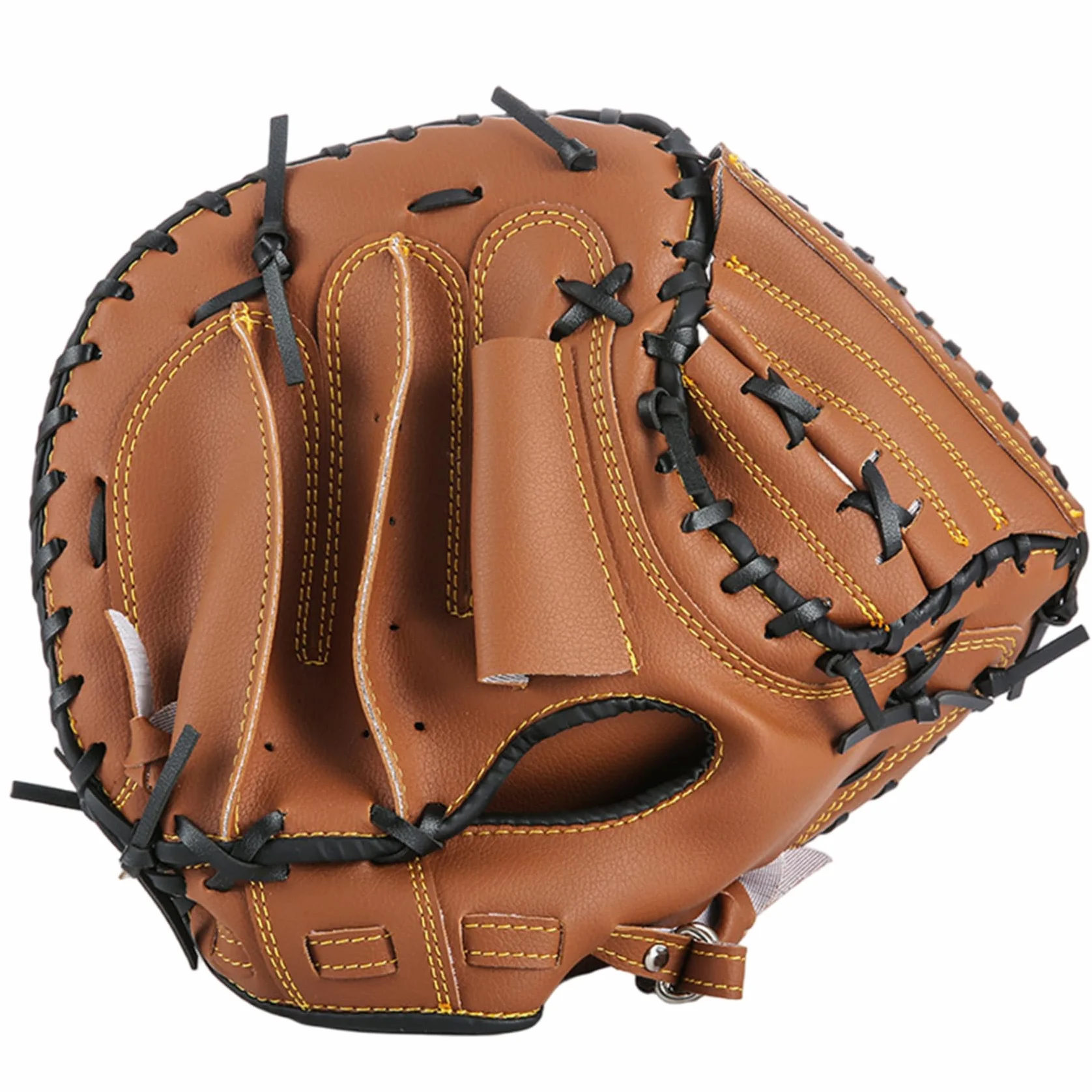 Guanto da baseball per adulti, guanto da ricevitore da softball da 12, 5 pollici, guantoni da softball in pelle PVC ispessita, lanciatore da baseball riutilizzabile