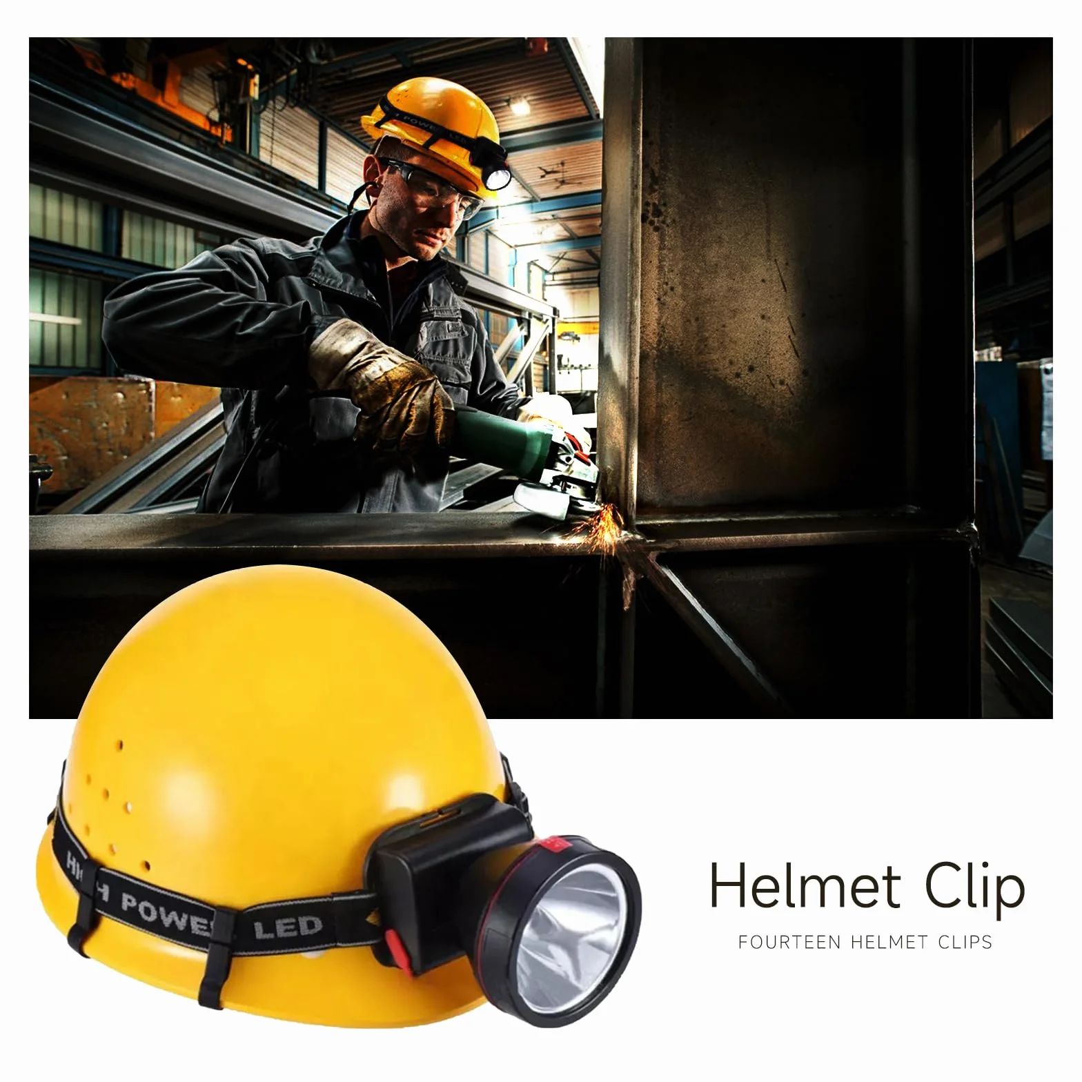 Clip per Elmetto per Lampada Frontale 14 Pezzi, Clip per Casco con Gancio in Plastica Adatto a Vari Fari e Caschi