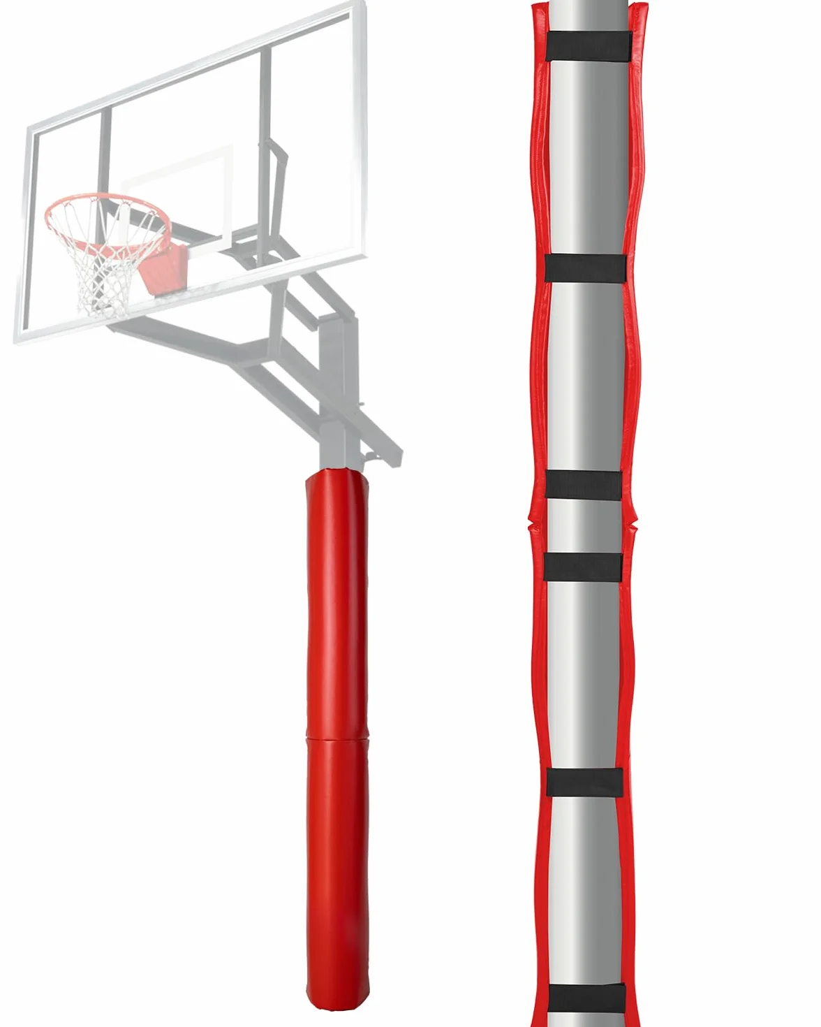 VEVOR Imbottitura Palo Basket 180 cm Quadrate 40x40-115x115 mm Tonde 50-160 mm Rosso