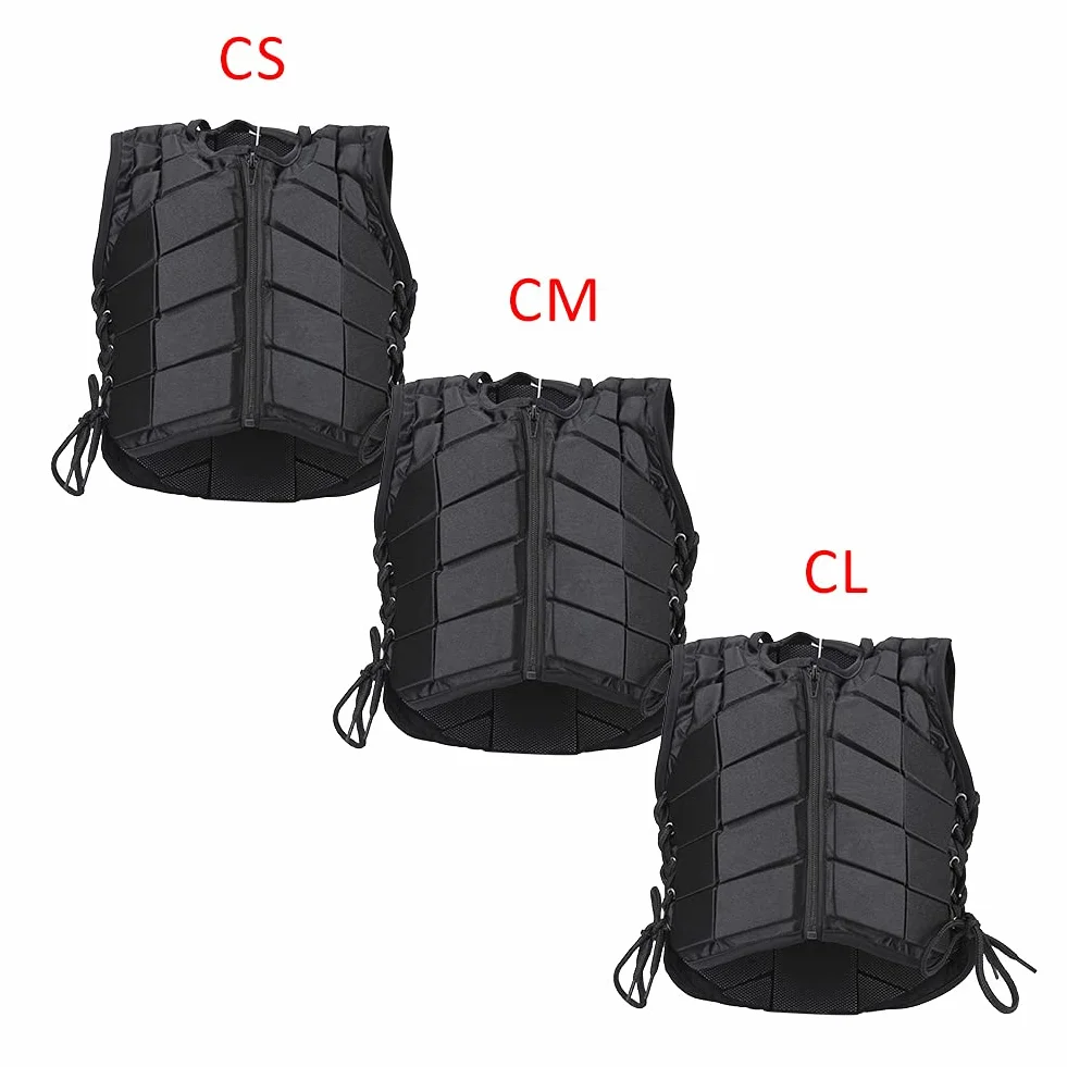 Gilet da Equitazione Professionale Gilet Equestre per Bambini in Eva Corpetto Protettivo Equitazione Armatura Antiurto con Cerniera per Adulti Donne Ragazzi Ragazze Bambini (CM)