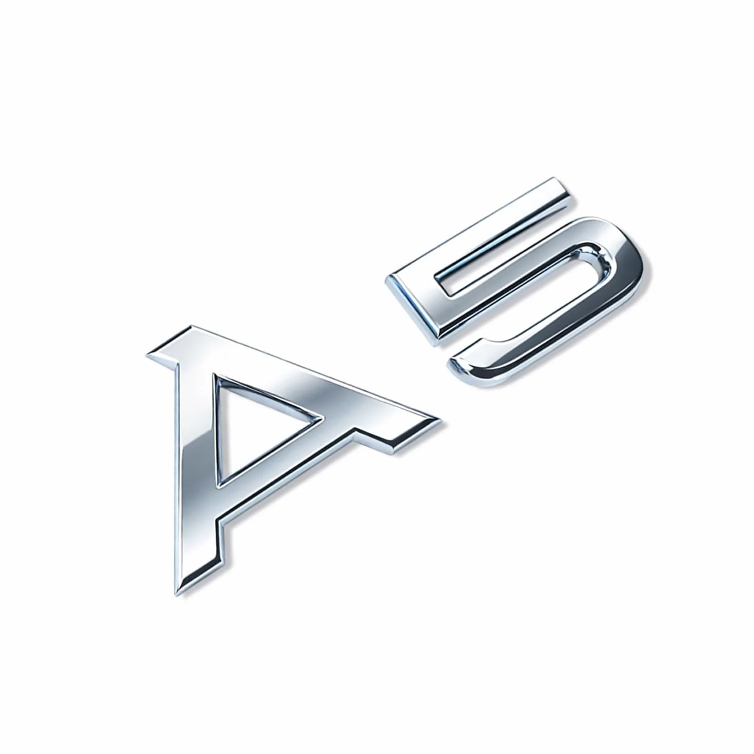 Logo posteriore A5 argento lucido modifica tuning