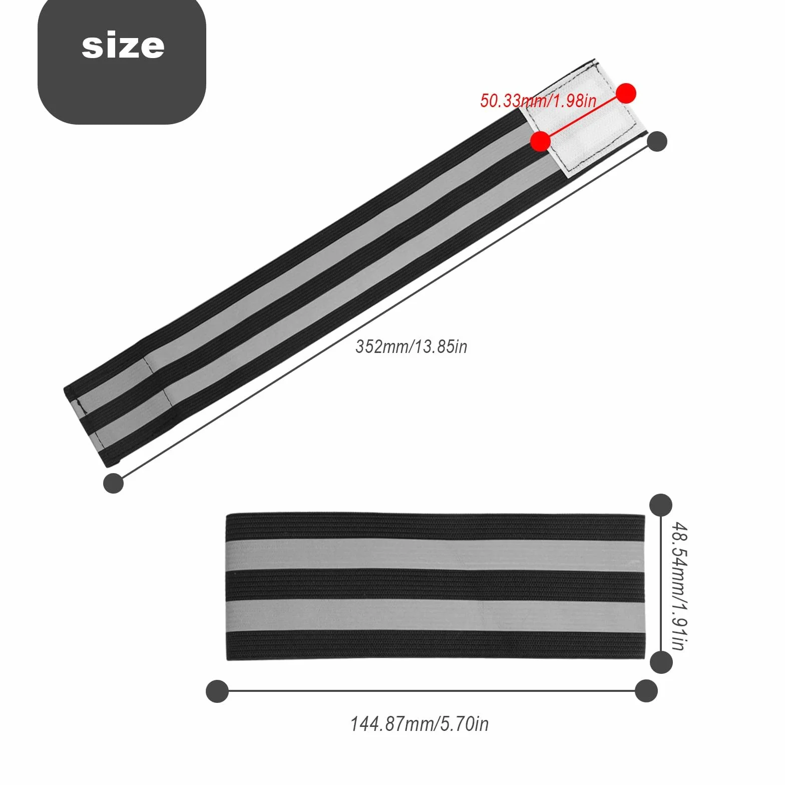 Fasce Rifrangenti 10 Pezzi 5 Colori Bracciale Catarifrangente Regolabile Ciclismo Escursionismo