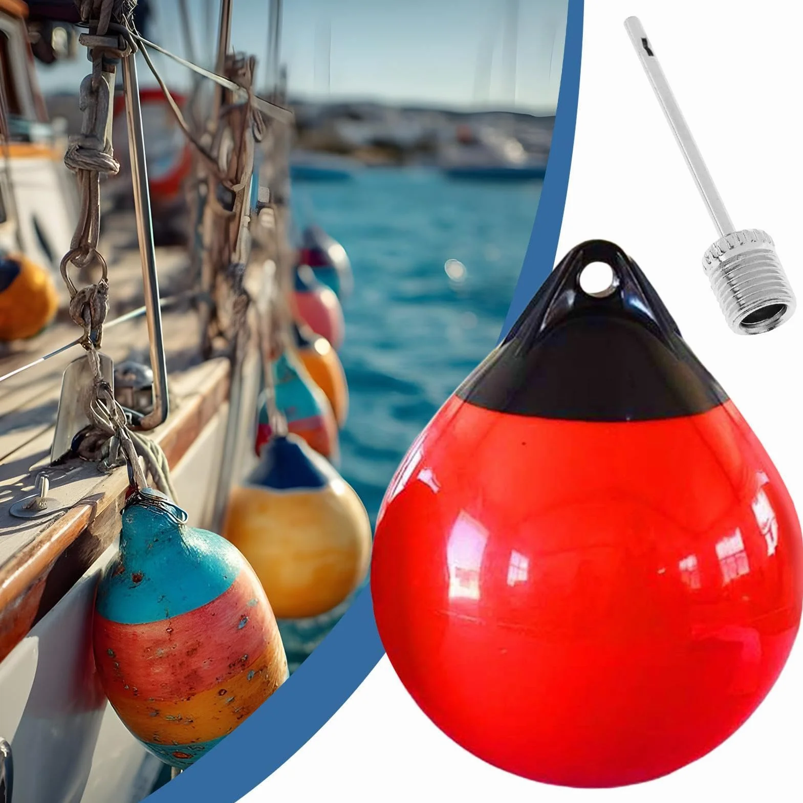 Generico Boa da Ormeggio PVC Ancoraggio Galleggiante per Imbarcazioni Yacht Barche