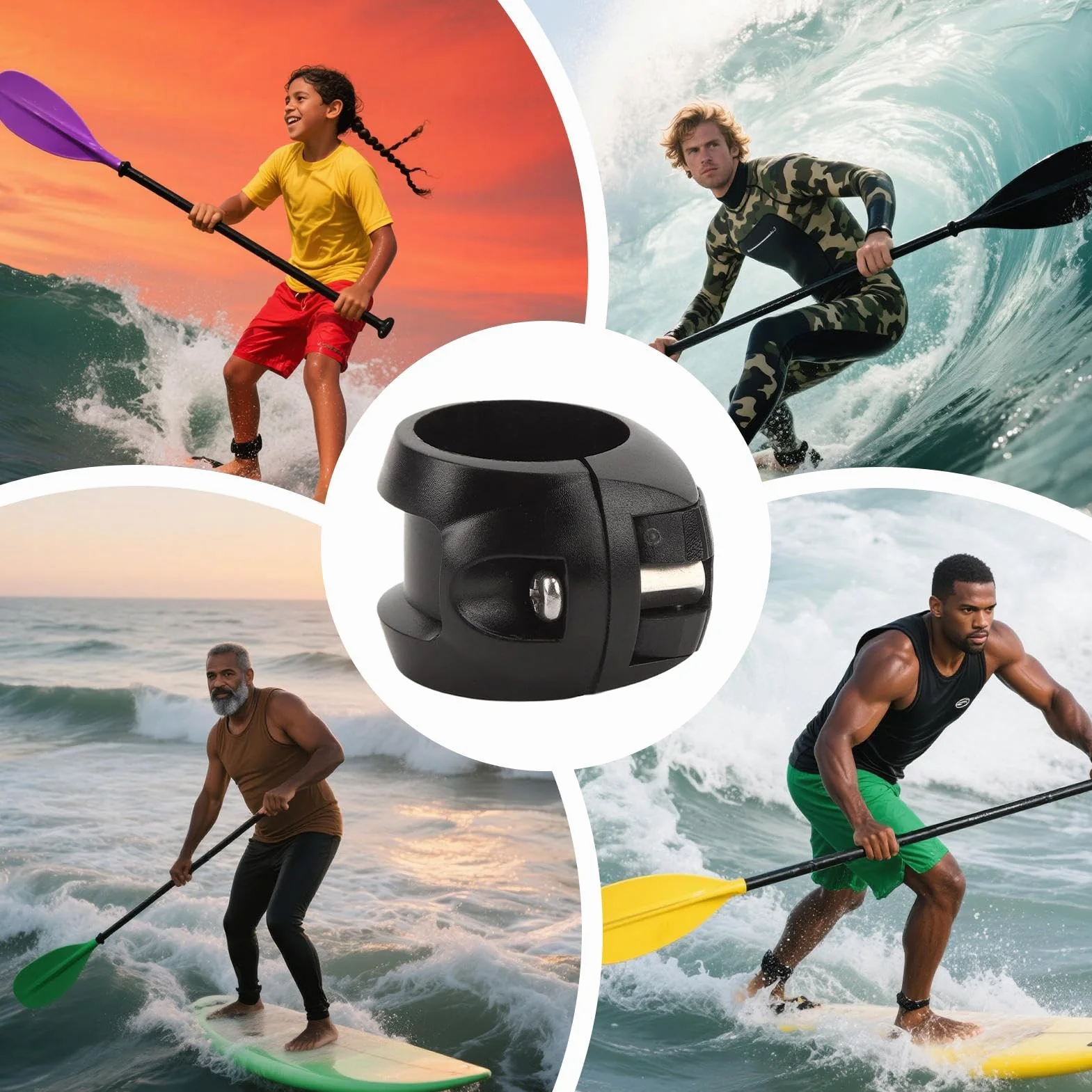 Paddleboard Paddle Clamp Ricambio Rilascio Rapido Kayak Canoa All'aperto Sport Acqua