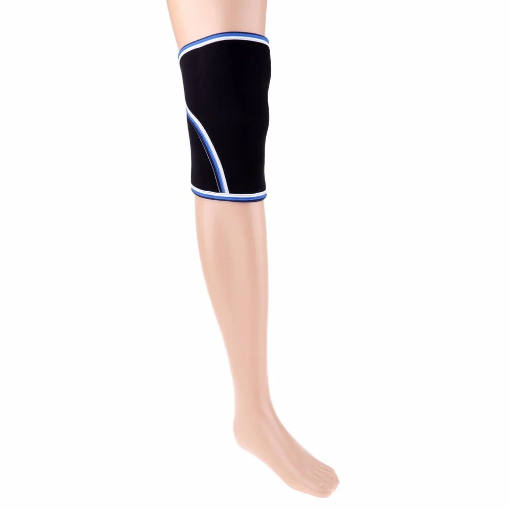 Ginocchiere in Neoprene da 7 mm per Supporto Ginocchio, Training, Sollevamento Pesi, Basket - Blu, XL