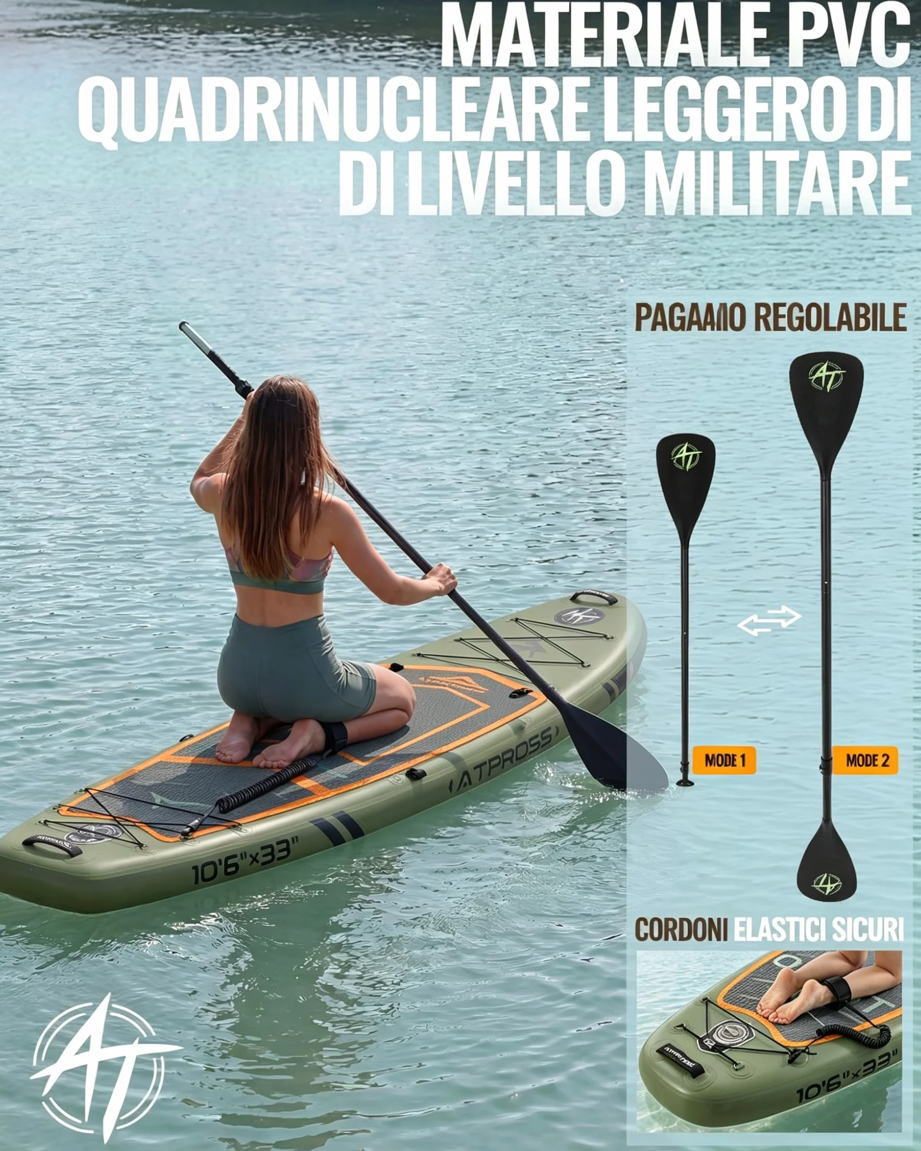 Tavola SUP Gonfiabile 320x84cm Stand Up Paddle per 2 Persone Portata 200kg con Sedile Kayak Accessori