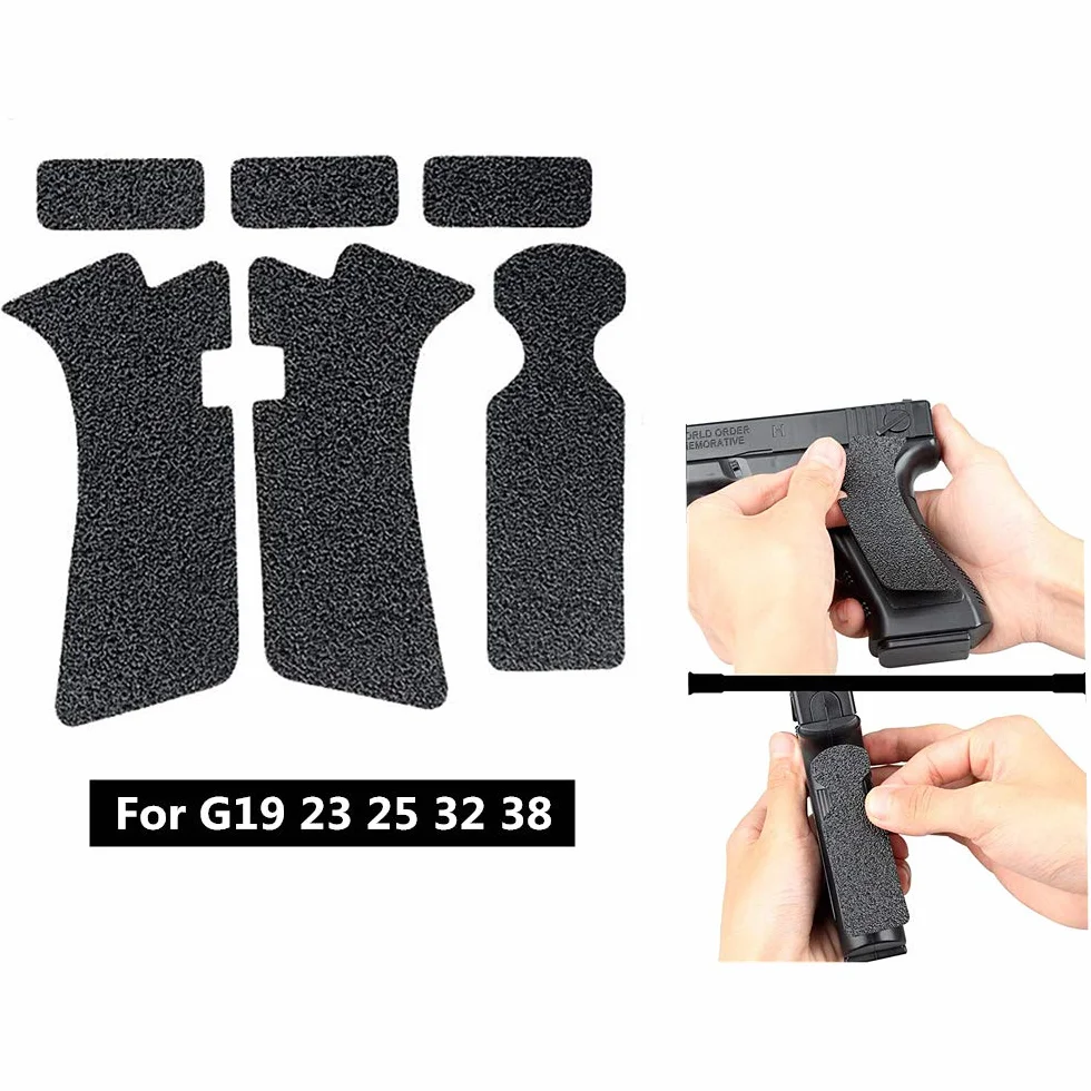 Non-Slip Rubber Texture Grip Wrap Tape Glove for G17 G19 G20 G21 G22 G25 G26 G27 G32 G33 G38 G43 Holster 9mm Pistol