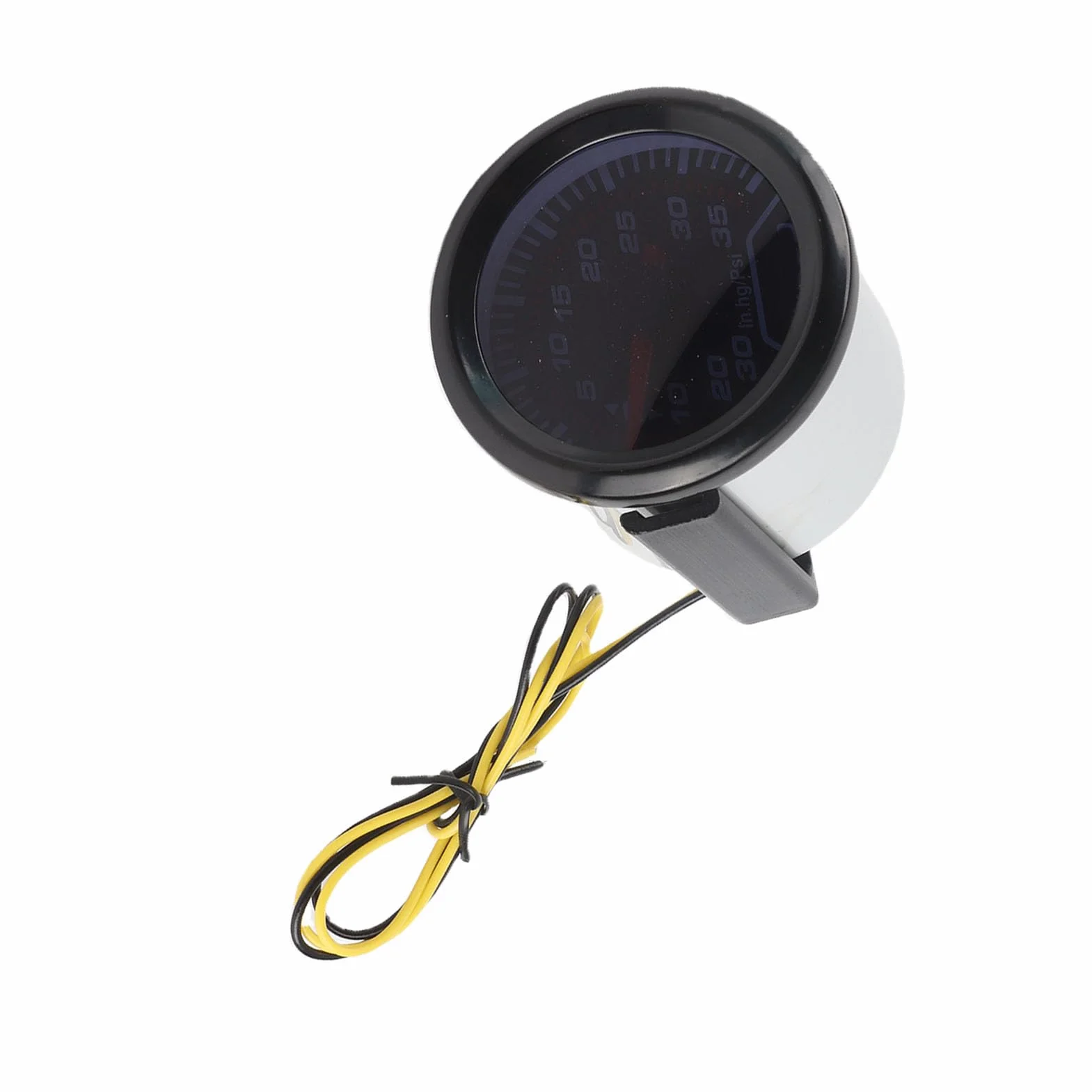 Indicatore Turbo Boost per auto, 2 pollici per auto universale 12V LED Misuratore digitale Turbo Boost PSI Include tubo in PVC e quadrante nero con raccordo a T + manometro pressione turbo