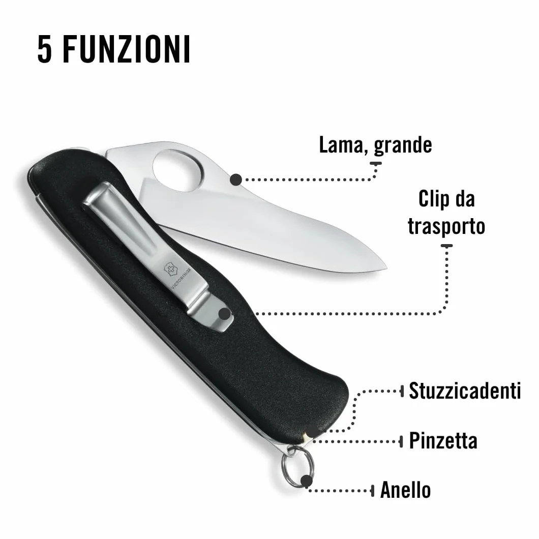 Victorinox Sentinel M Clip Szwajcarski Nóż 5 Funkcji Blokowany