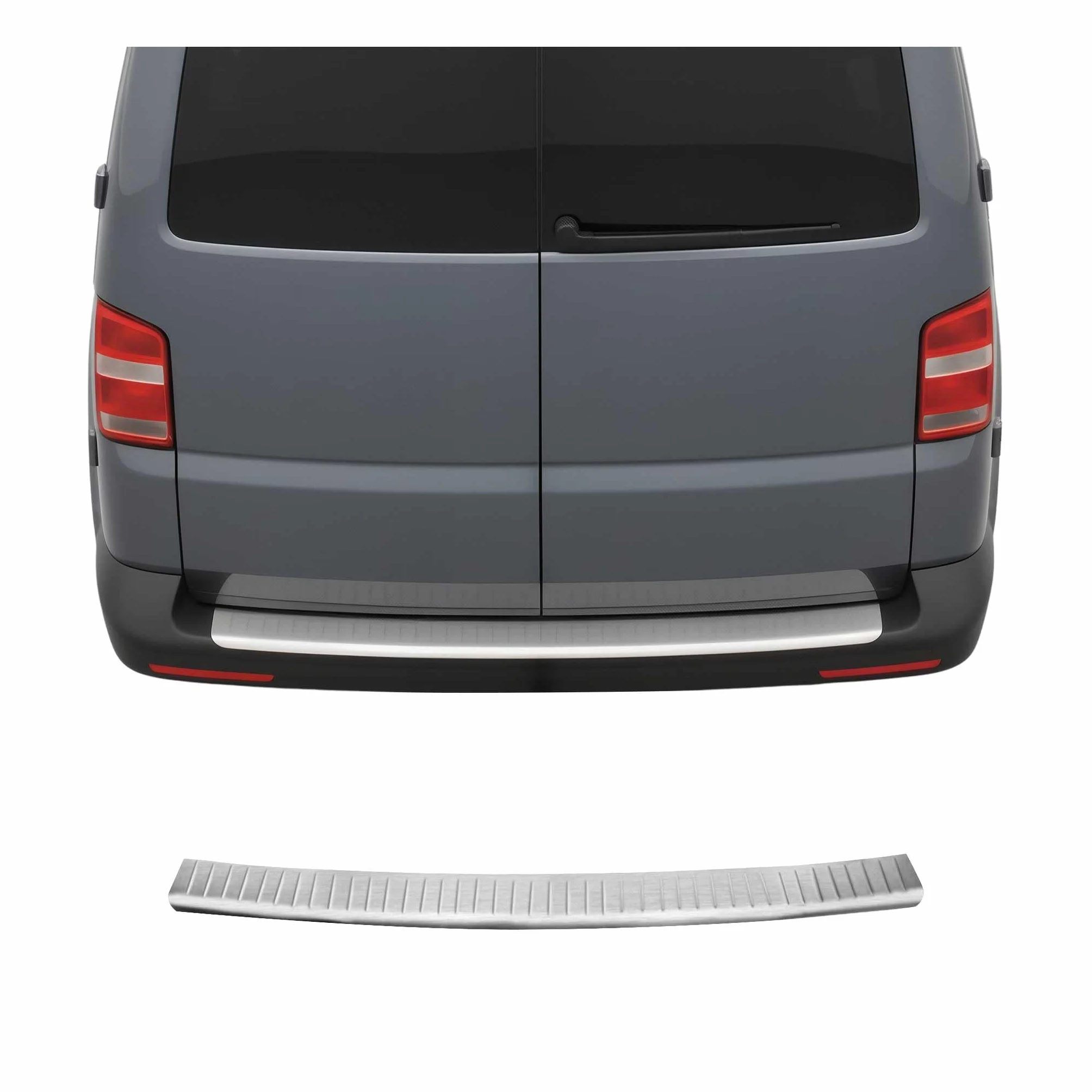 OMAC Protezione Paraurti Posteriore compatibile con VW T5 Multivan 2003-2015 Cromo Acciaio Inossidabile Spazzolato Argento