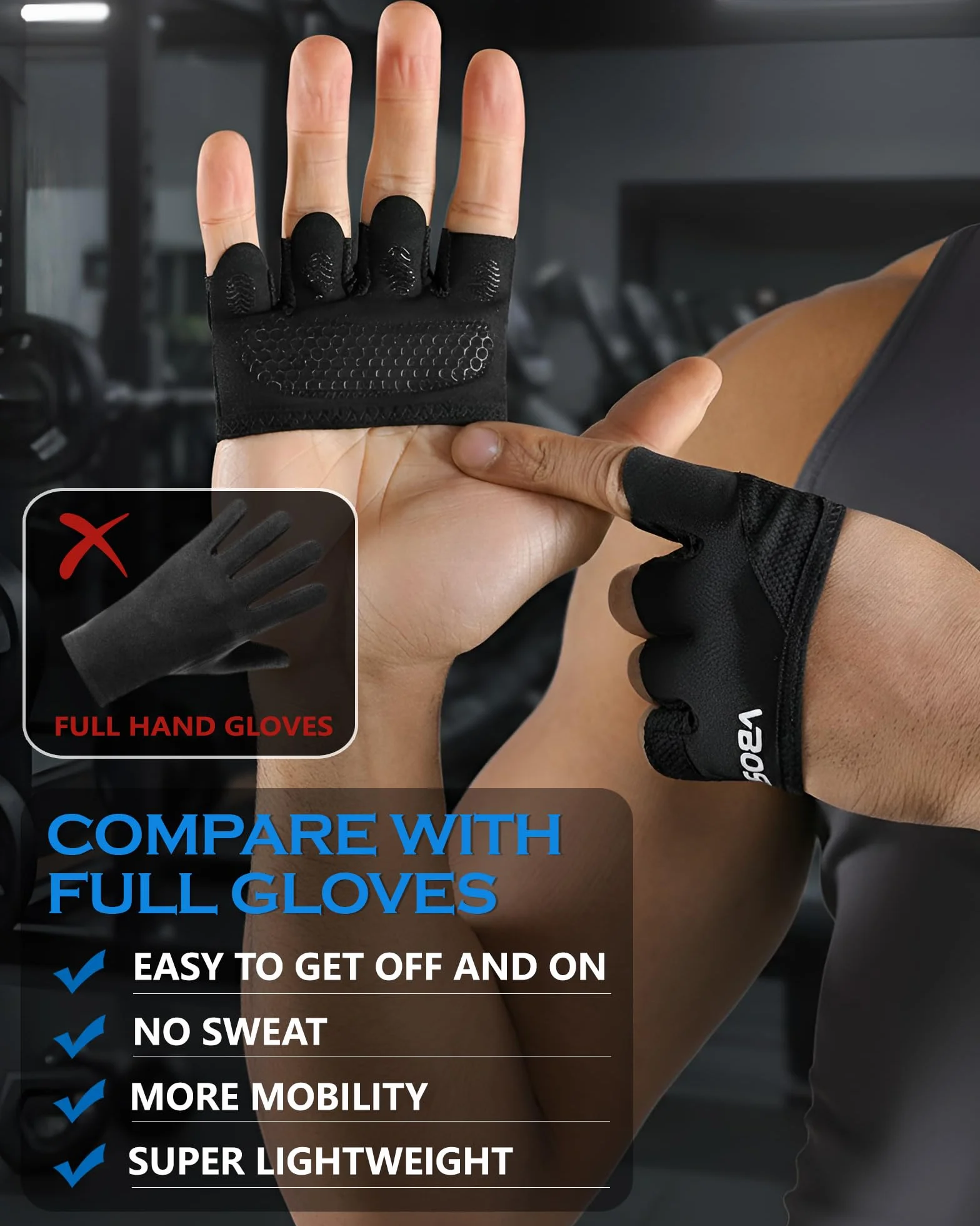 Guanti Palestra Uomo Donna Fitness Allenamento Sollevamento Pesi Antiscivolo Traspiranti Imbottitura Rinforzata