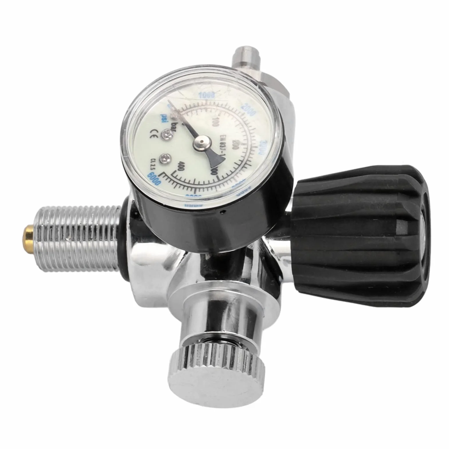 Srliya Preciso 6000psi 400Bar Scuba Tank Pressure Gauge Misuratore Luminoso a Doppia Scala per gli Appassionati di Immersioni Acciaio Inossidabile M18x1.5