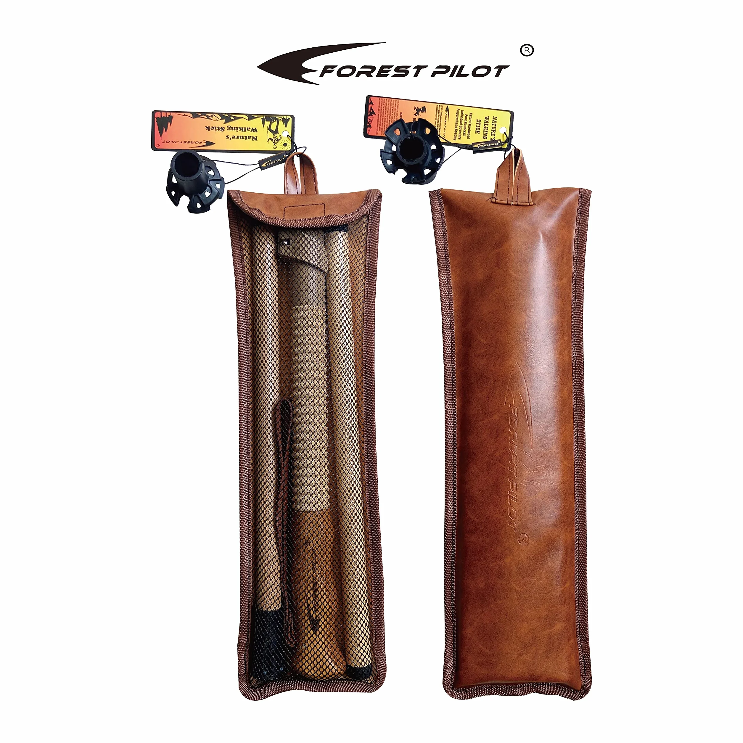 Bastoni da trekking FOREST PILOT regolabile legno di faggio