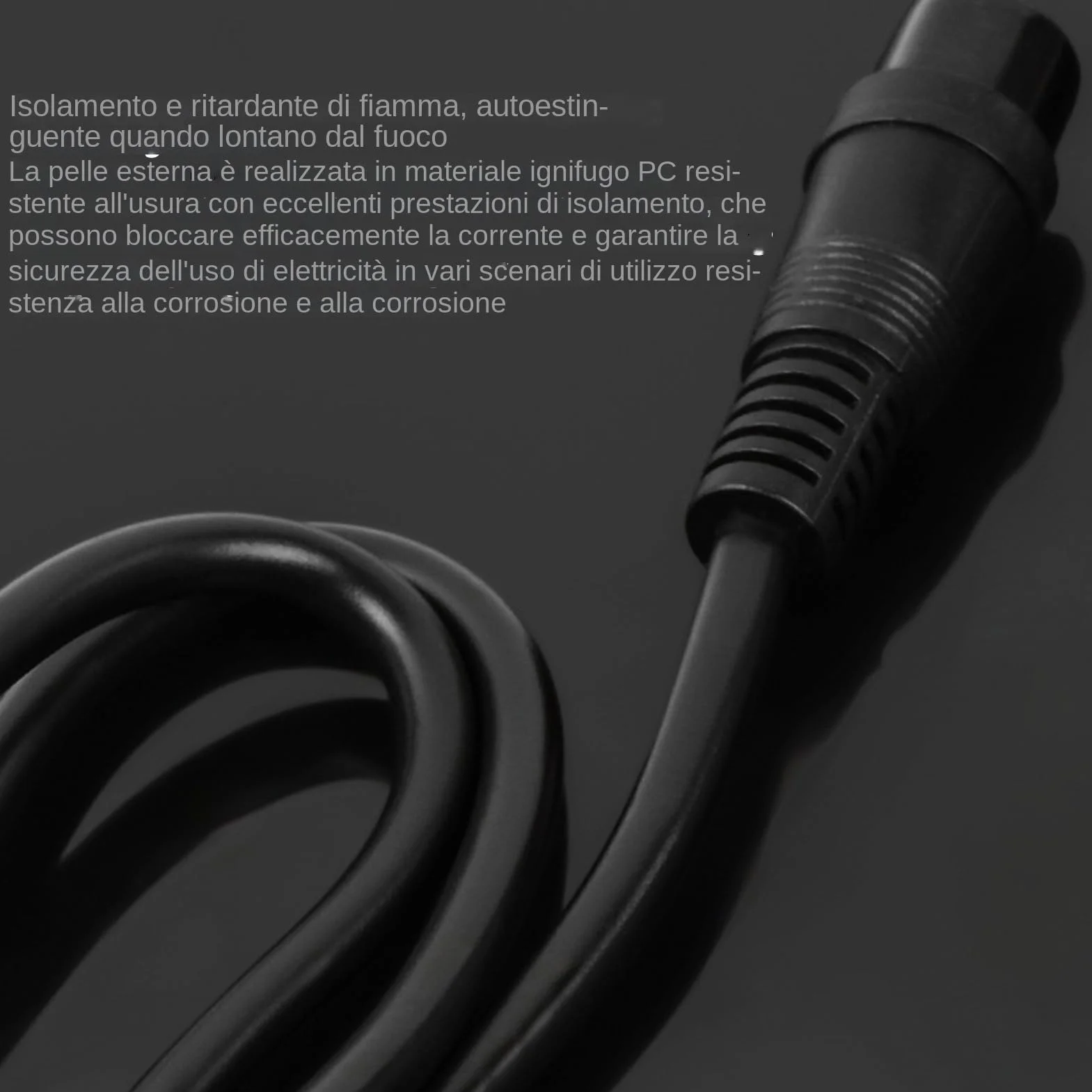 Connettore Porta di Ricarica per Scooter Elettrico 3 Pin 220V Materiali Ignifughi