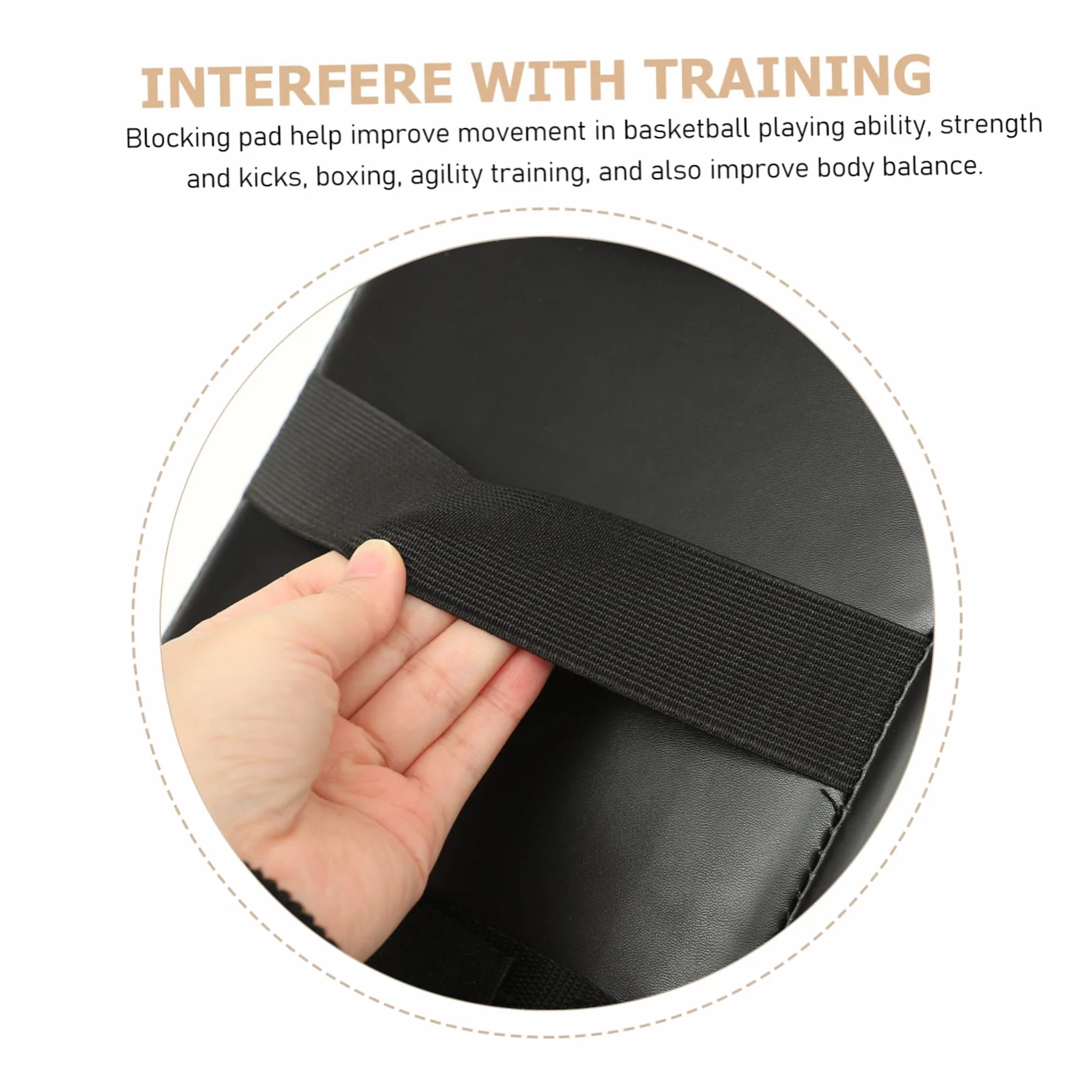 Sosoport Cuscino Blocco Basket in PU Leather e Schiuma per Allenamento Professionale