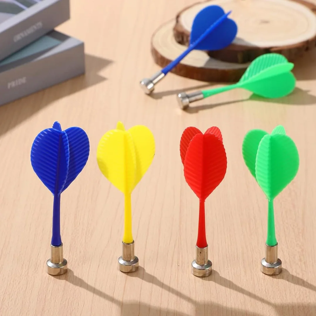 Freccette magnetiche di sicurezza 12 pezzi Gioco indoor bersaglio Freccette morbide 4 colori