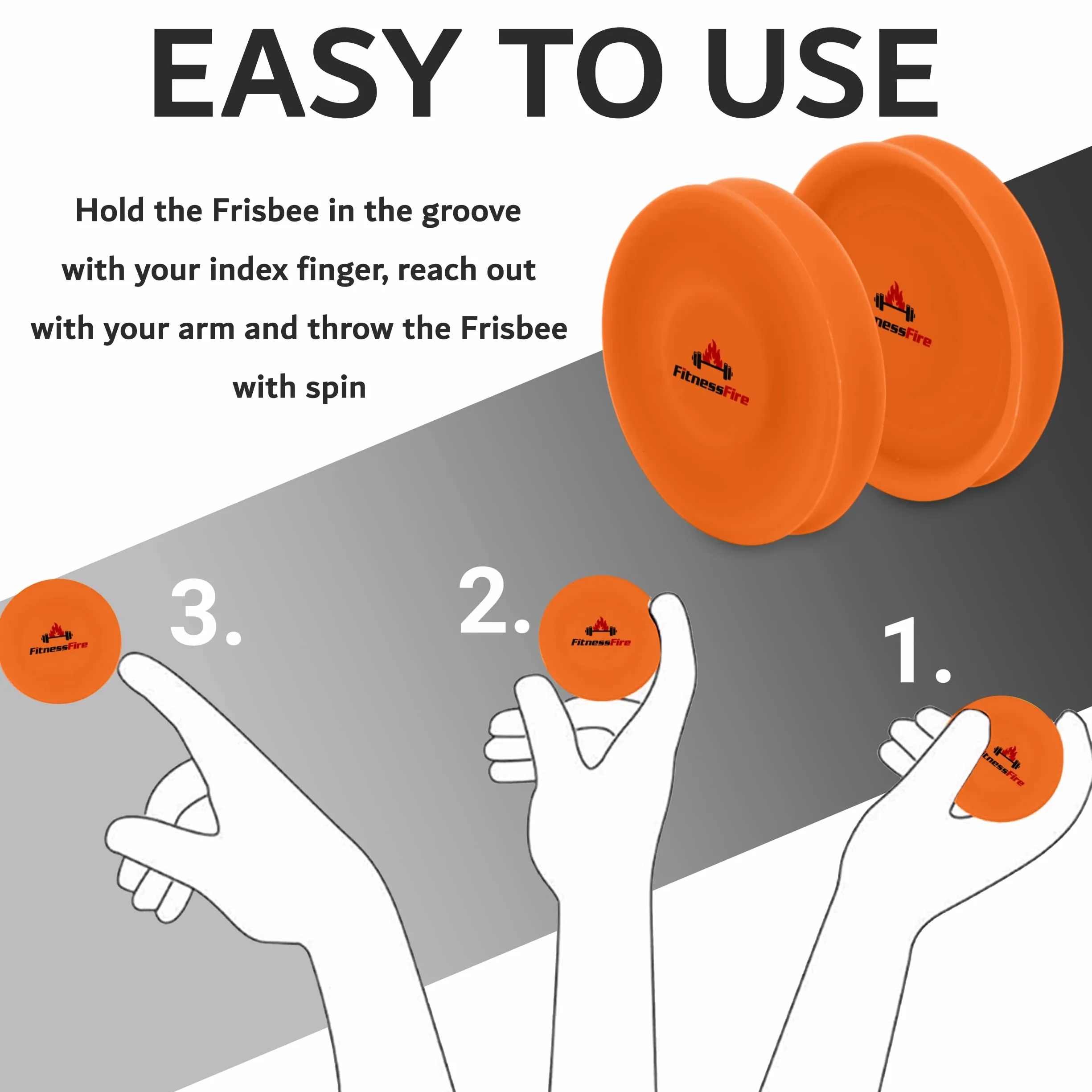 Set di 3 mini frisbee, disco volante oltre 60 metri, sport di tendenza
