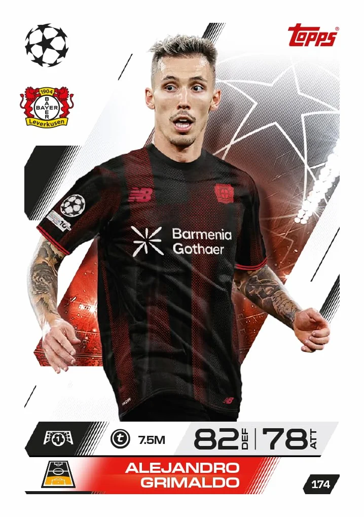 Topps UCC Match Attax 2025/26 Mini Tin Global Goalscorers 28 carte Star Boy LE 3 carte Worldies LE